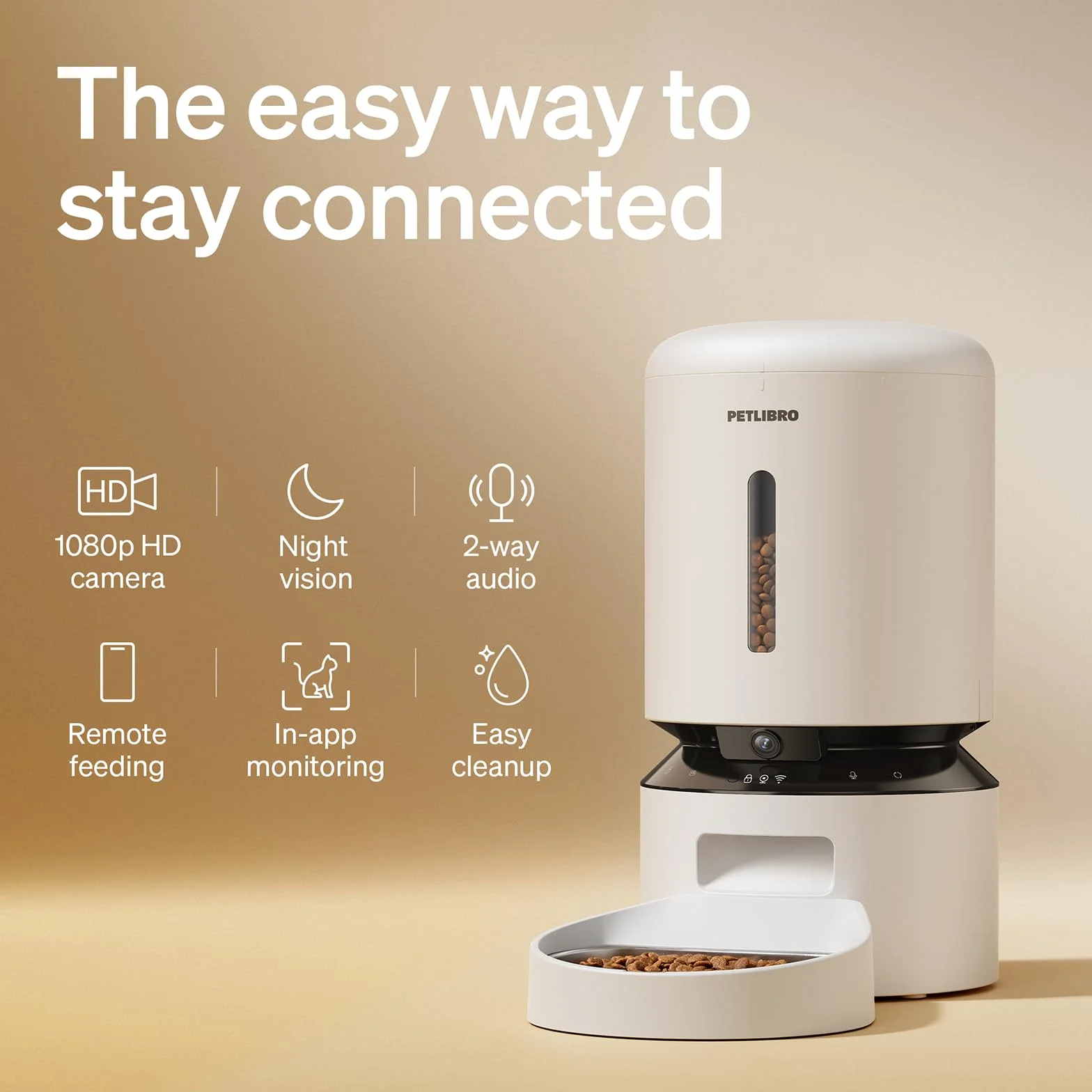PETLIBRO Automatyczny dozownik do karmy 5 l z kamerą 1080P, 5G WiFi, czujnik niskiego poziomu żywności