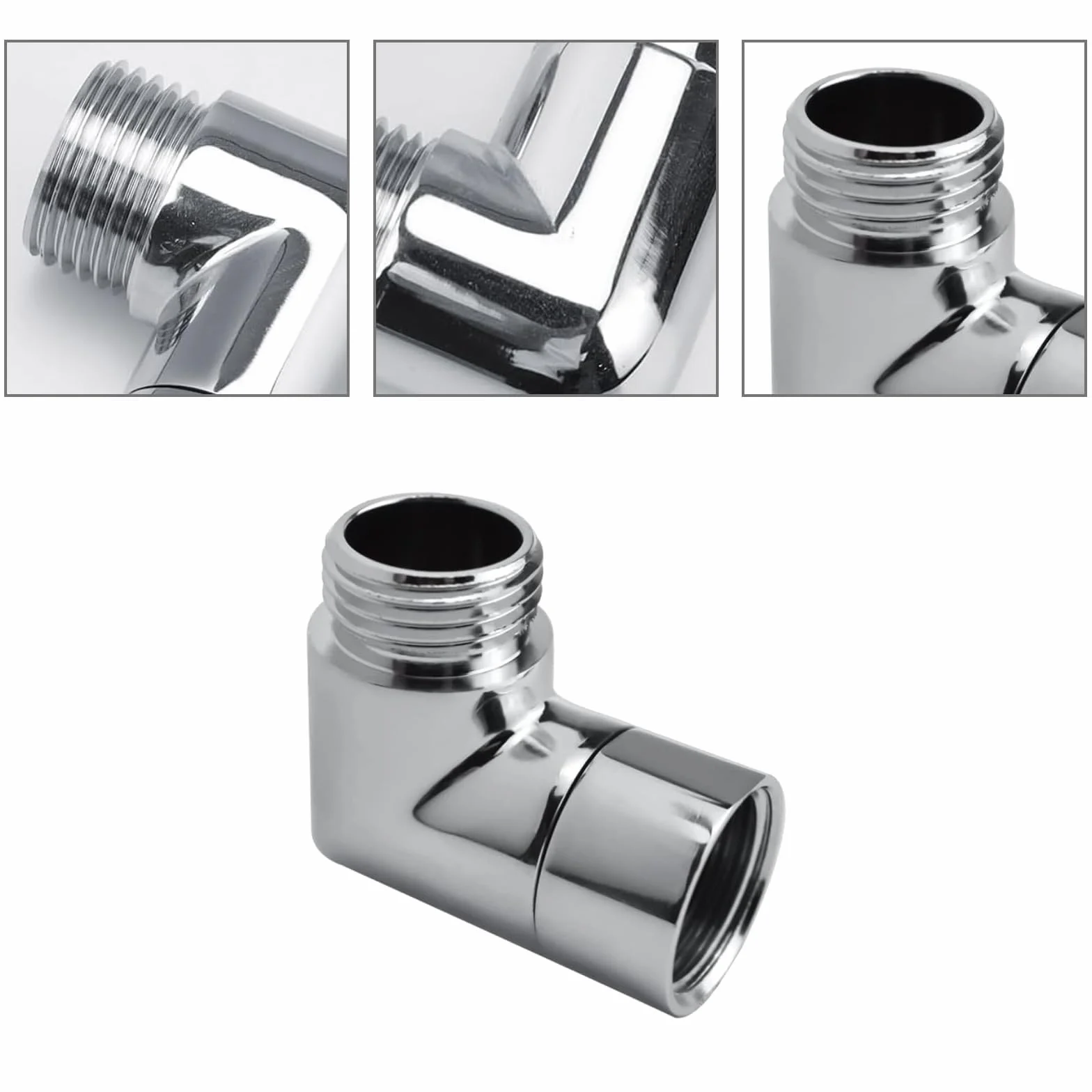 Adapter węża prysznicowego 1/2 cala kąt 90 stopni