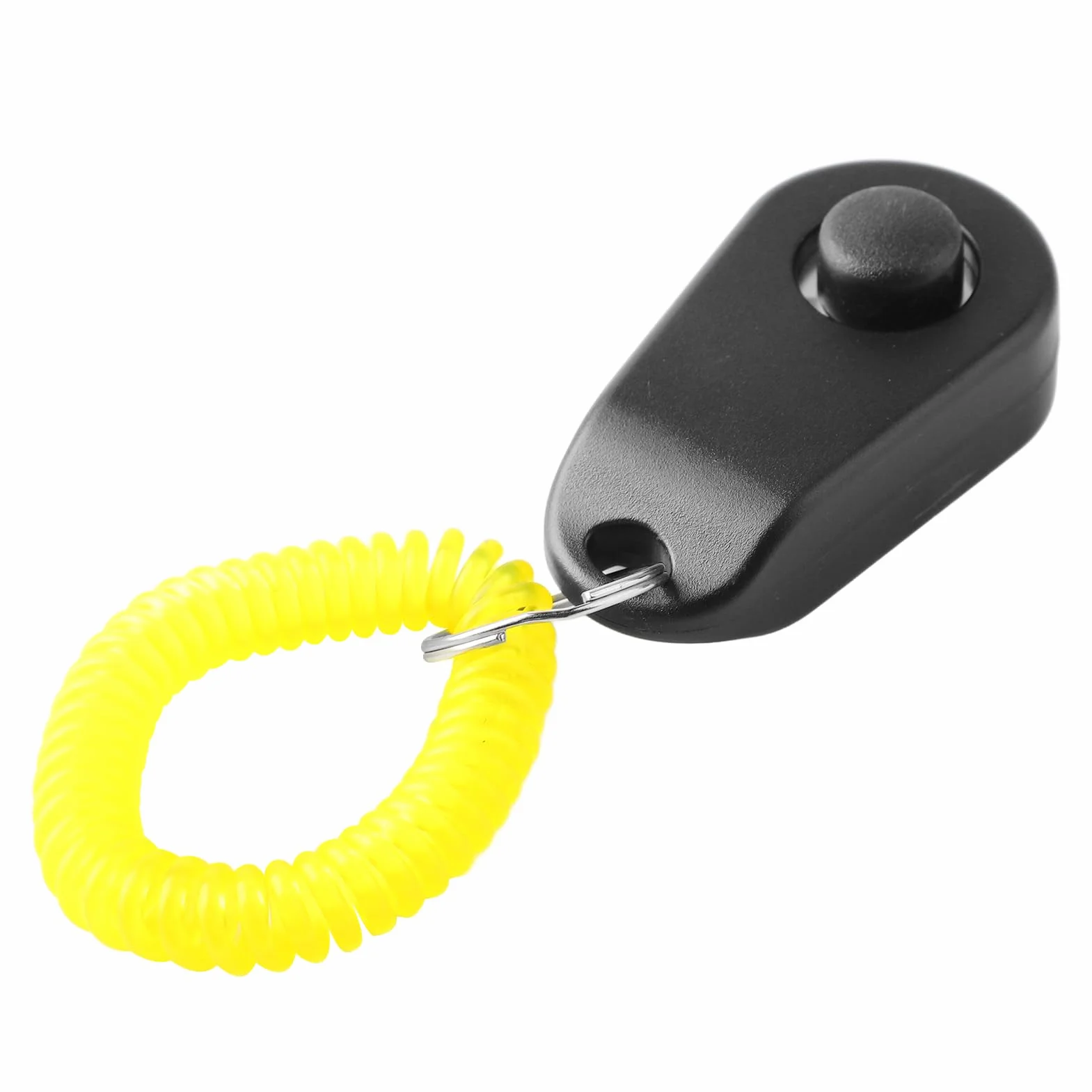 Clicker do Szkolenia Psów Interaktywny Piskliwy Wygodny Uniwersalny pierścień do Szkolenia Psów dla Psów Koty Biały Clicker do Szkolenia Psów (BLACK)
