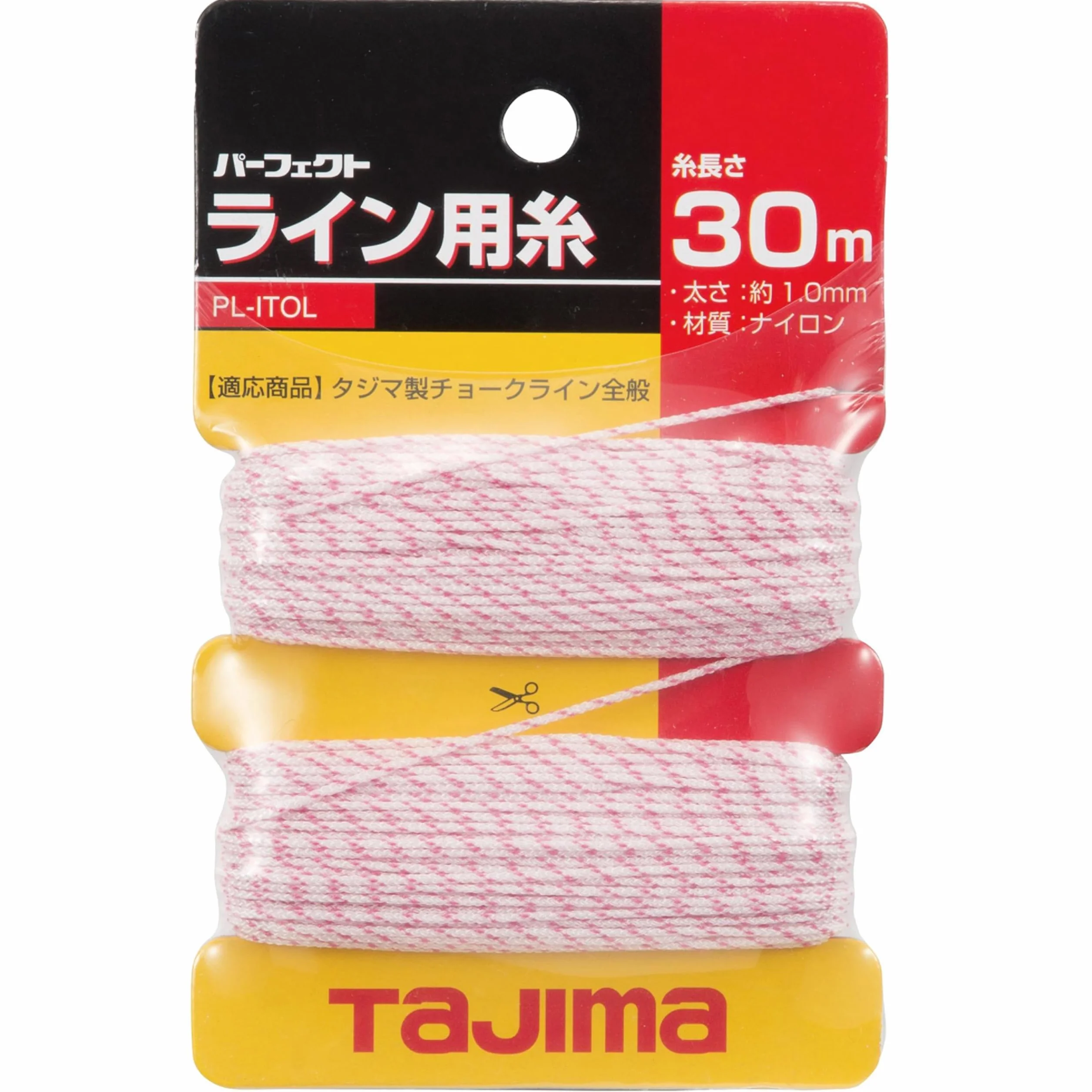 Tajima CHALK-RITE SNAP LINE PLITOL sznurek zapasowy do urządzeń do żyłek udarowych (1 mm x 25 m) – PLITOL
