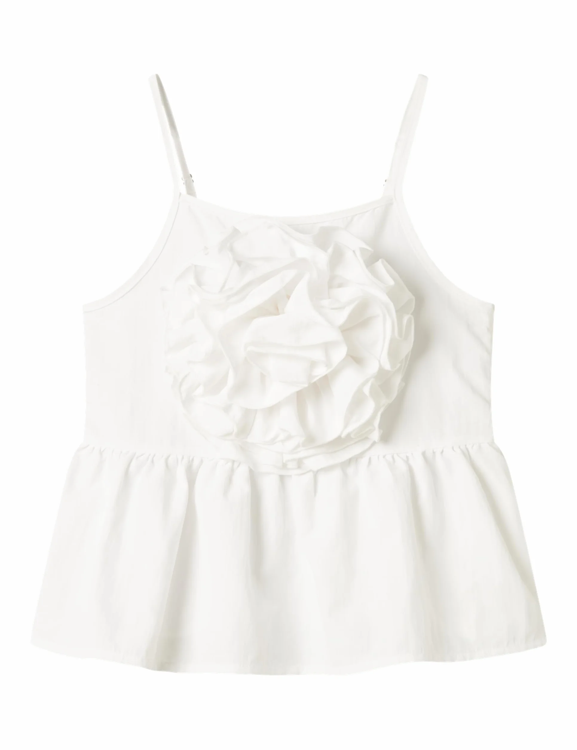 Name It Nkffylona Strap Top, Bright White, 134-140