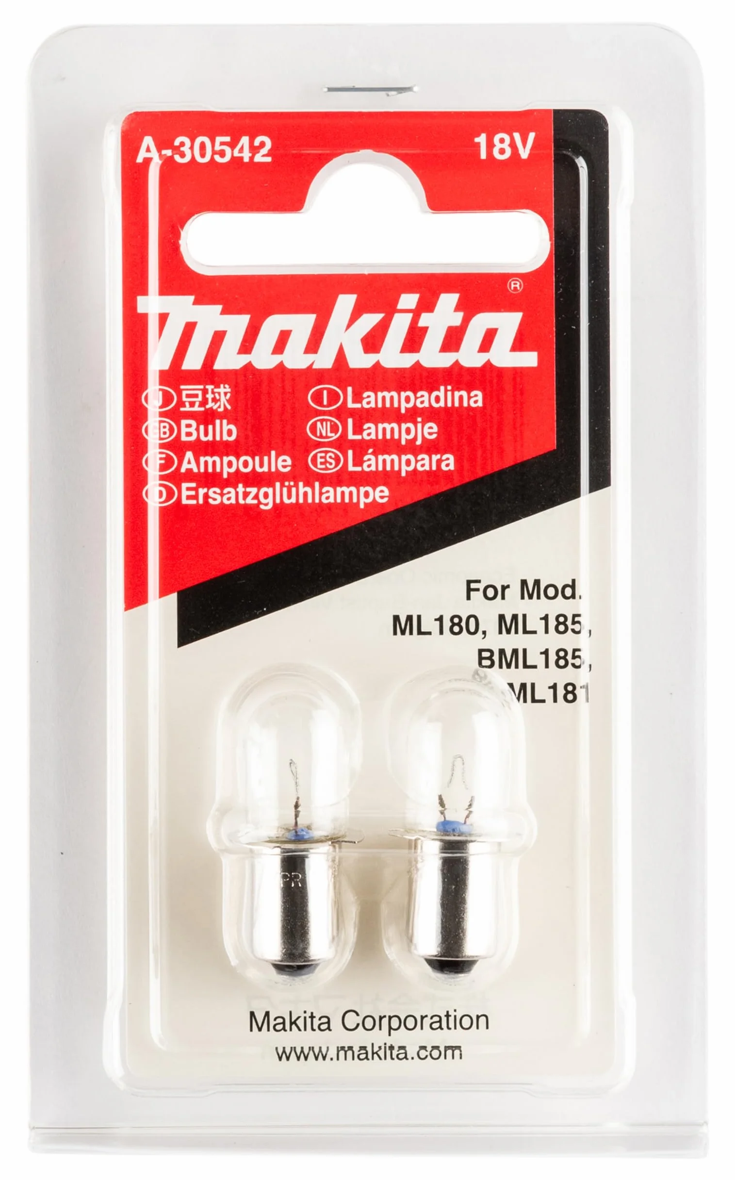 Makita - A-30542-2 żarówki do latarki - - 18 V