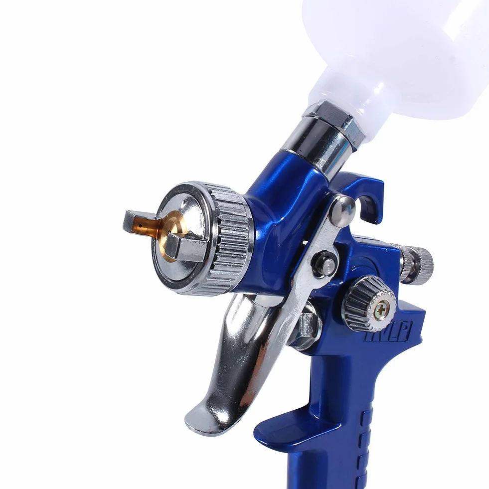 Wakects Mini HVLP Pistolet do Sprayu Farby 0,8 mm Dysza 100 ml Stal Nierdzewna