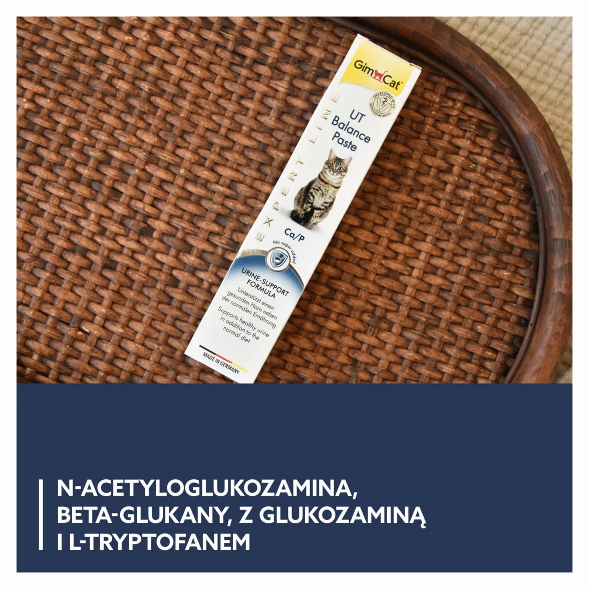 GimCat EXPERT LINE UT Balance pasta - Funkcjonalny przysmak dla kotów, wspomagający drogi moczowe - 1 tubka (1 x 50 g)