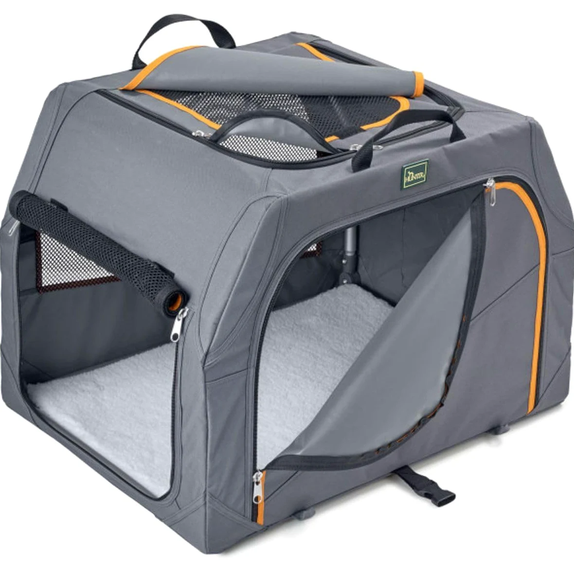 HUNTER Alu-Frame skrzynka transportowa dla psów 61 x 45,5 x 43 cm antracytowe pomarańczowe