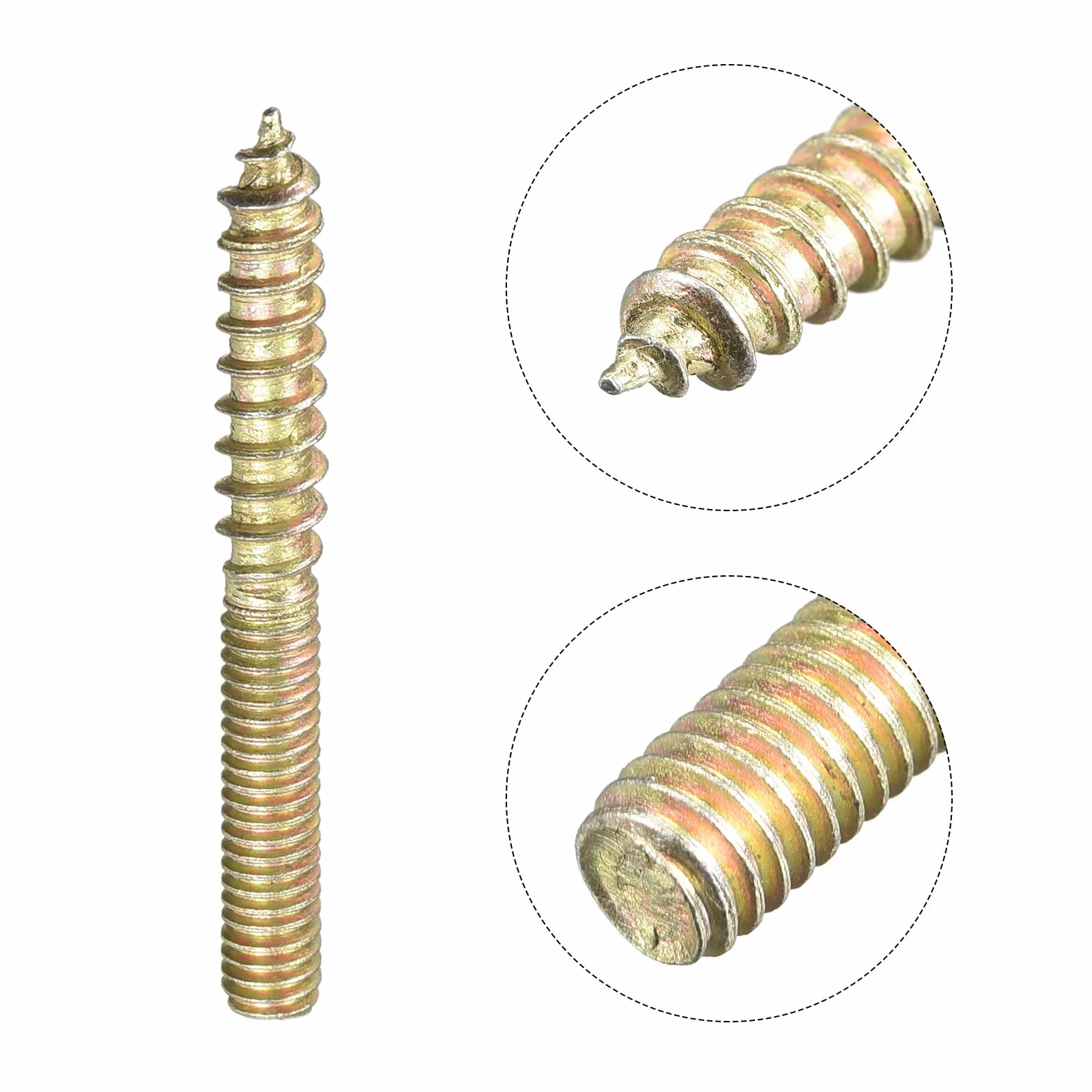 sourcing map 16 sztuk śrub trzpieniowych M4 x 35 mm, dwustronne śruby gwintowane do łączenia mebli drewnianych