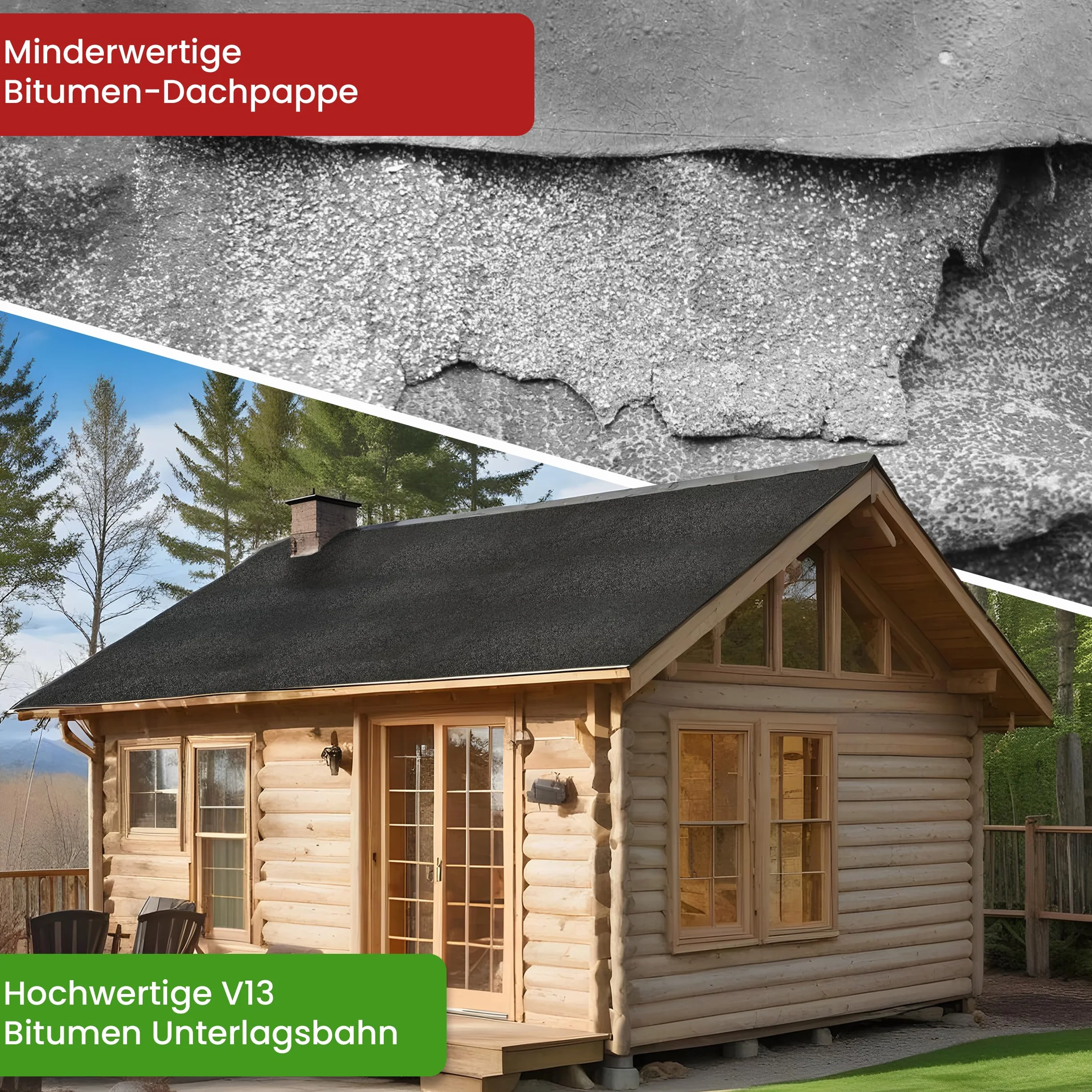 Gartenwelt Riegelsberger Papa dachowa V13 piaskowana 10 m² taśma bitumiczna z gwoździami 3 x 15 mm