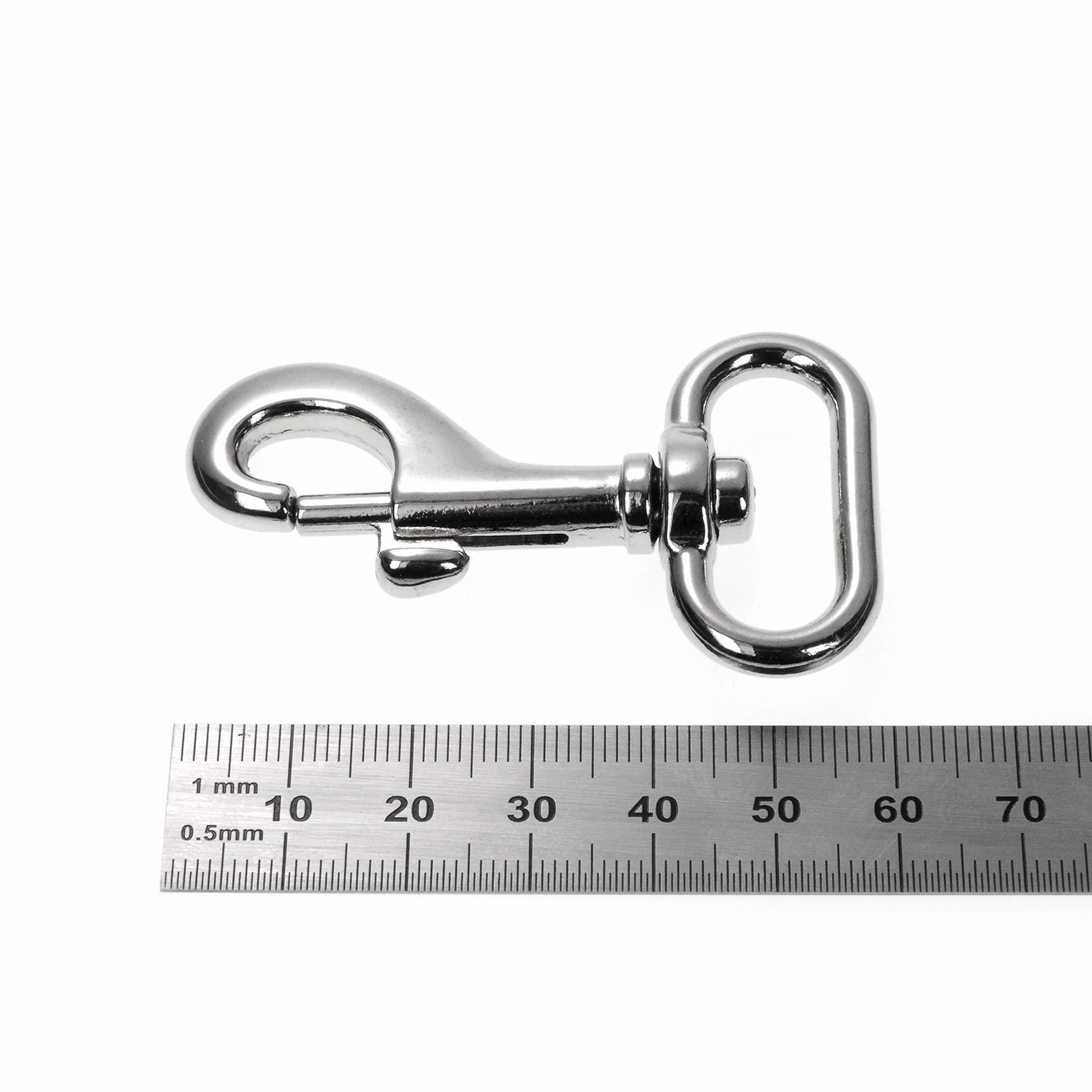 Ganzoo haczyki karabińczyk z przegubem obrotowym do smyczy i obroży psa, stal stopowa, czarny, długość 58 mm, oczko 27 mm, 2 szt., do Paracord 550, głowica zatrzaskowa