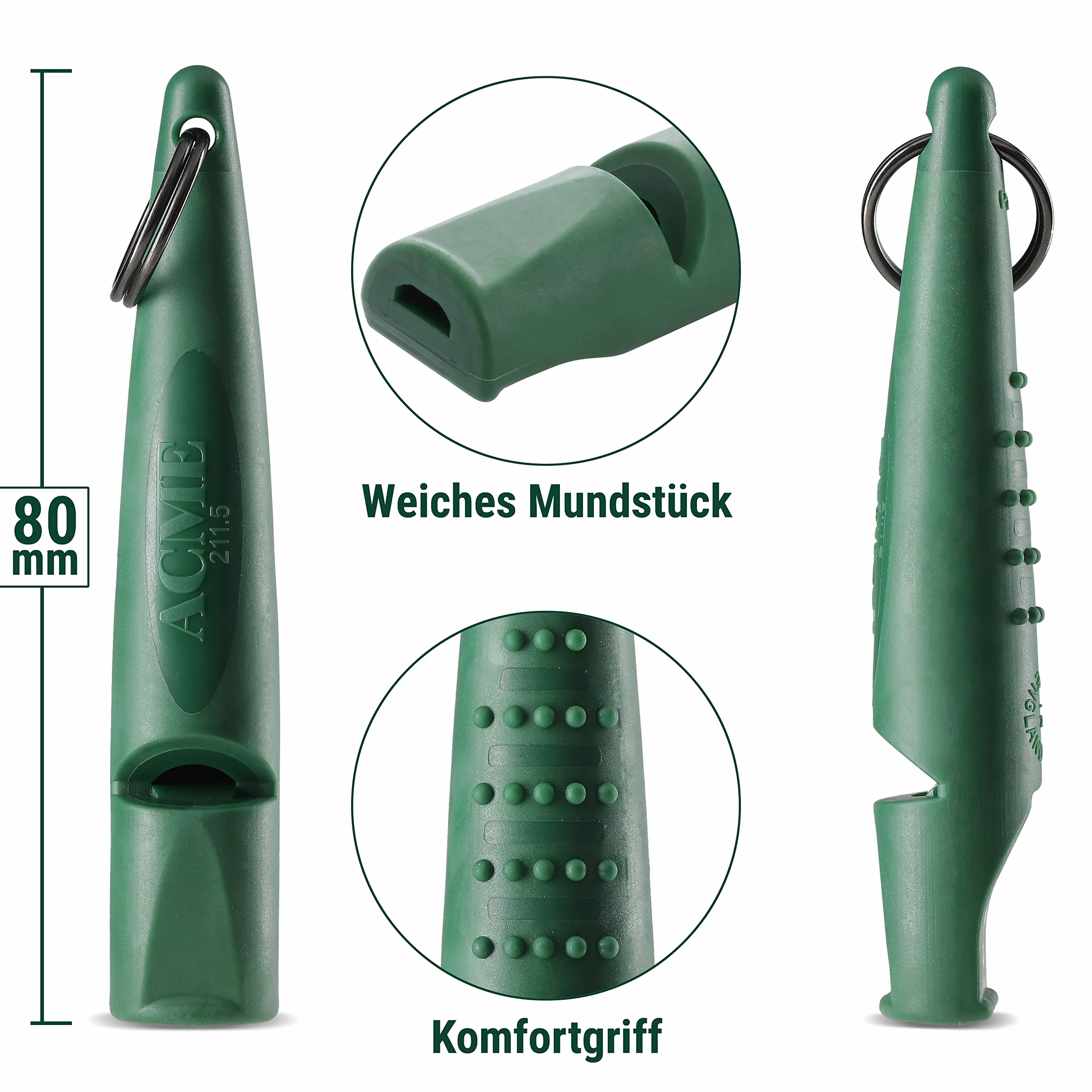 ACME Whistles Gwizdek dla psa nr 211,5 Alpha (Forest Green)