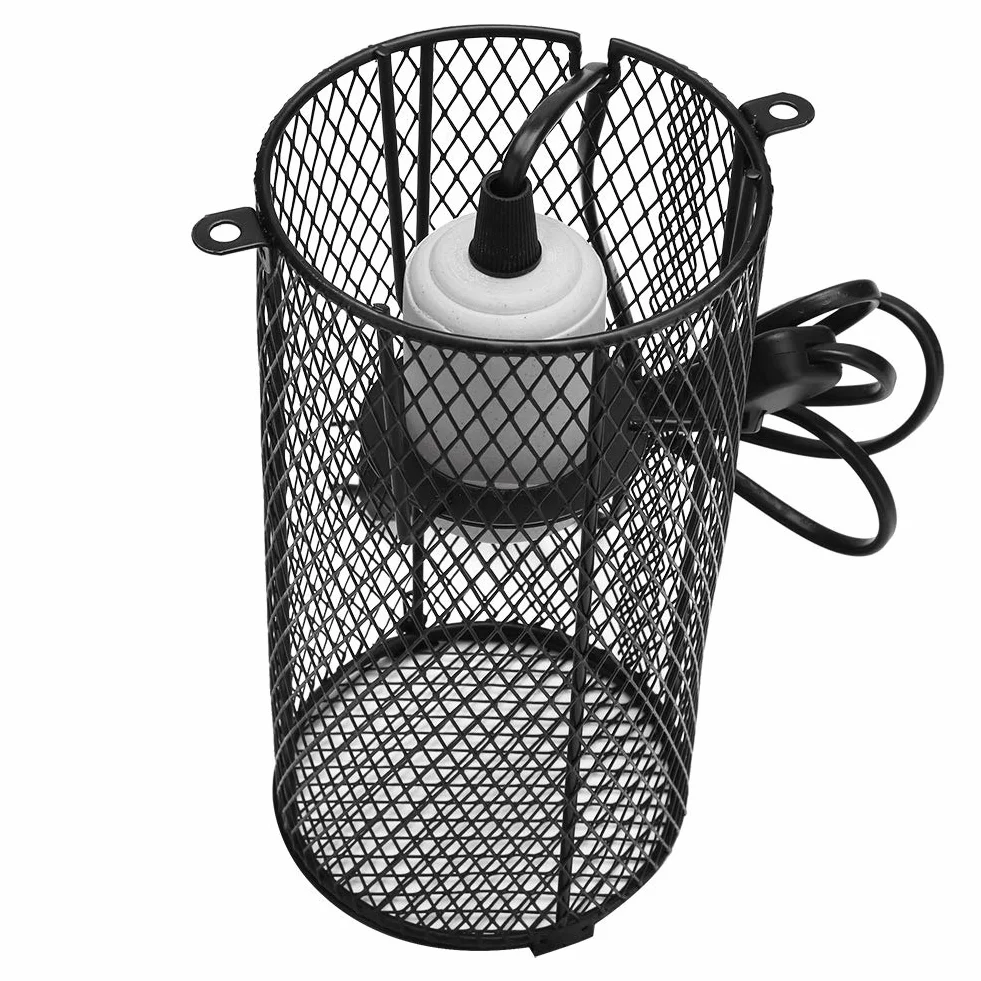 Lampa Grzewcza dla Gadów z Osłoną Ochronną, Ceramiczna Podstawa E27, do Terrarium