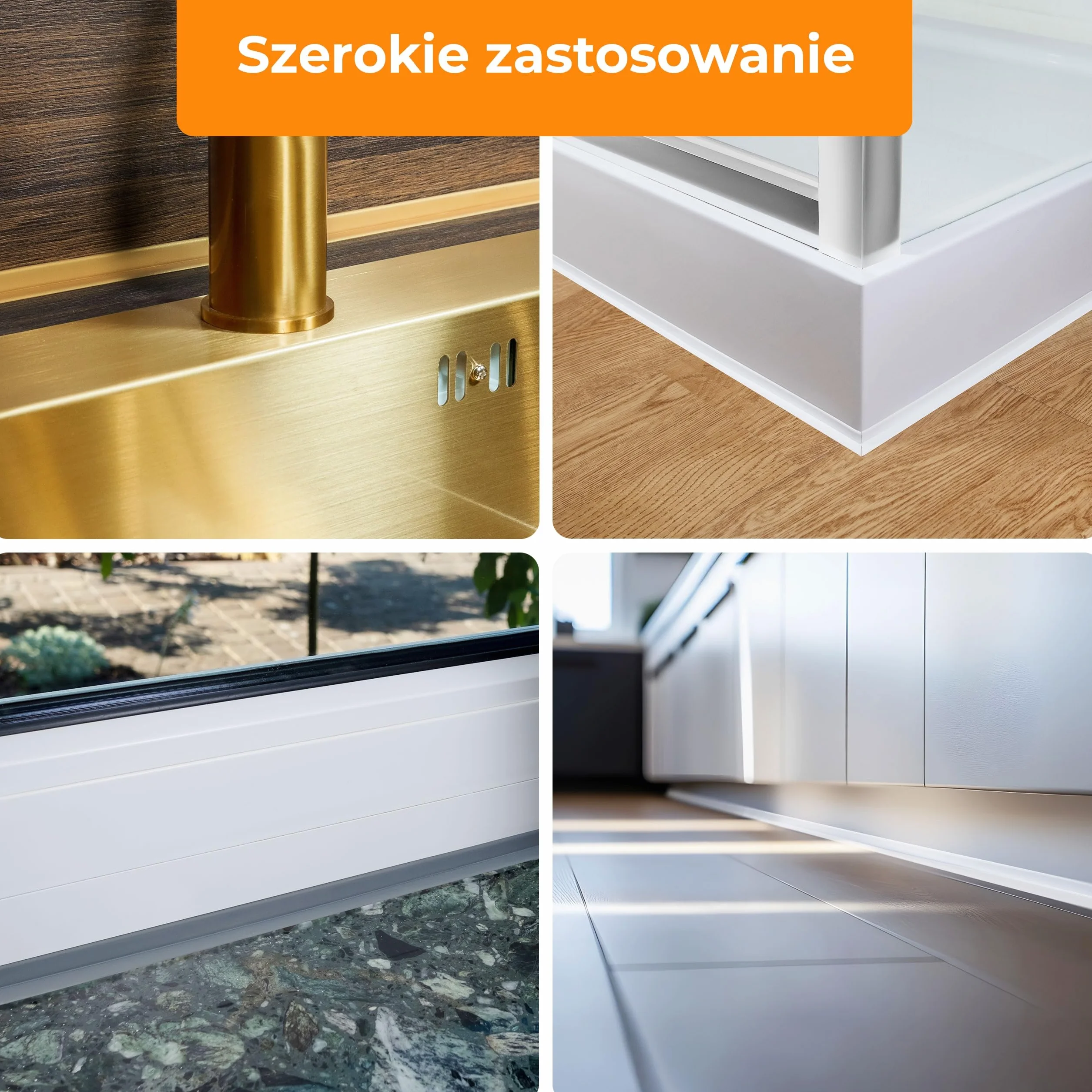 Listwa wykończeniowa PVC 30x30 mm samoprzylepna elastyczna beż 15 m