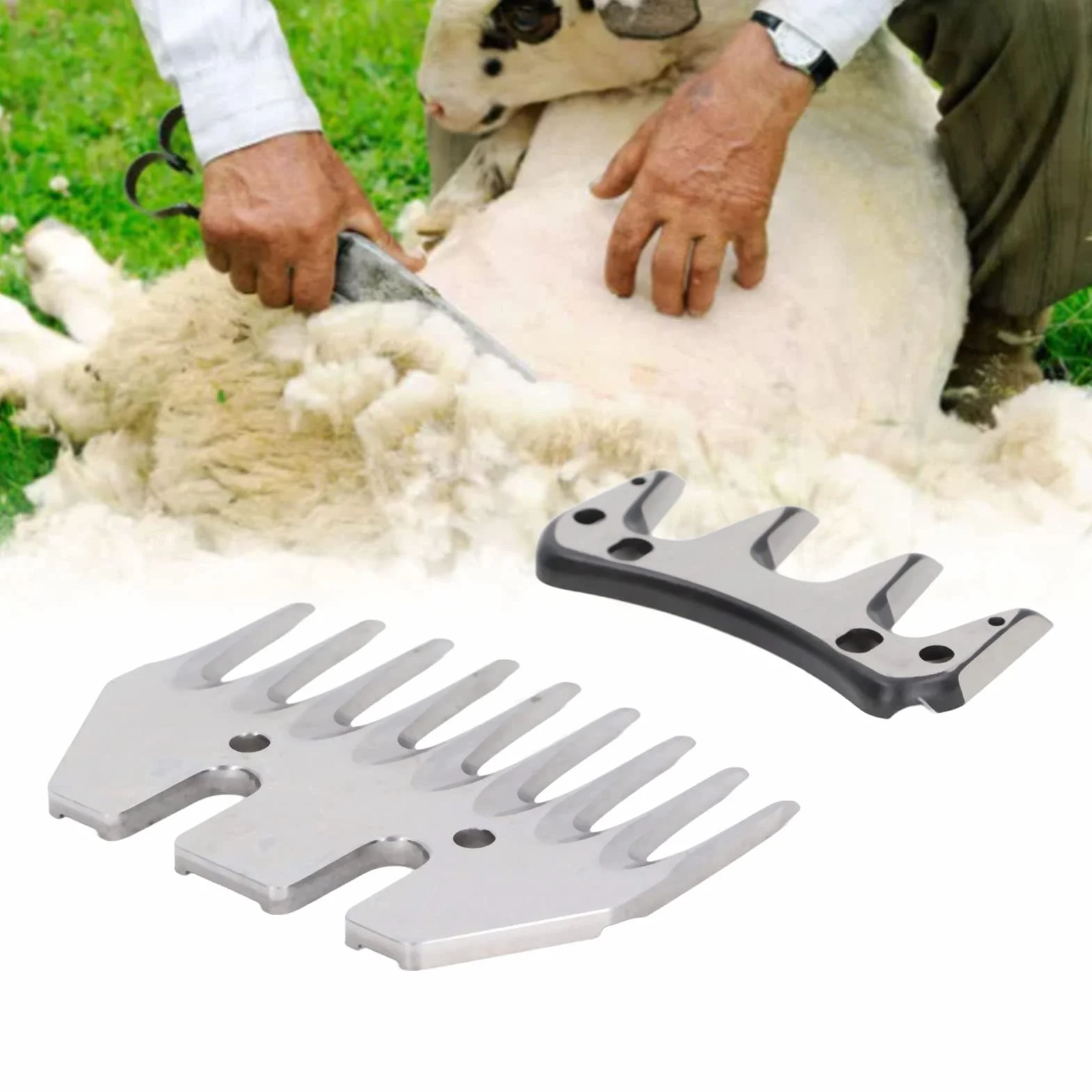 Yosoo Health Gear Zamienne ostrza do nożyc owczych 9 zębów stal węglowa