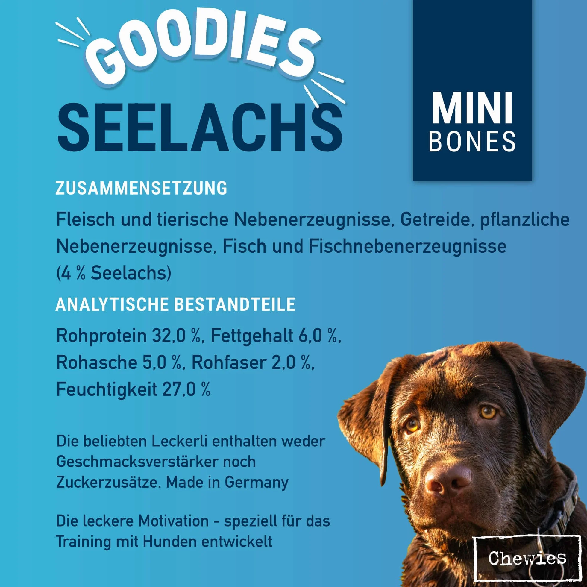 Chewies Przysmaki dla psa do treningu mini łososia, kostka, 125 g, przekąski dla psów, bez cukru, z dużą zawartością mięsa, idealne jako przysmaki treningowe dla Twojego psa