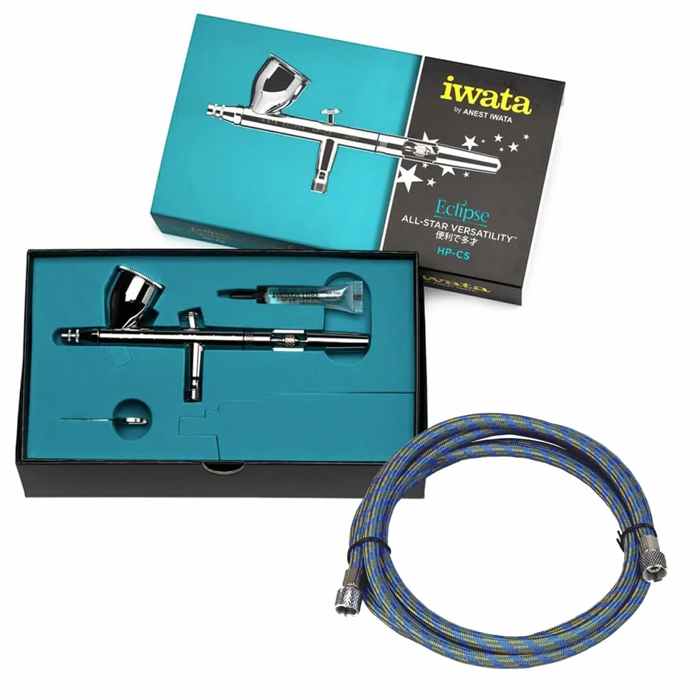 Airbrush Iwata Eclipse HP-CS 0.3 z rurą teleskopową Fengda 3 m przyłącze 1/8-1/8