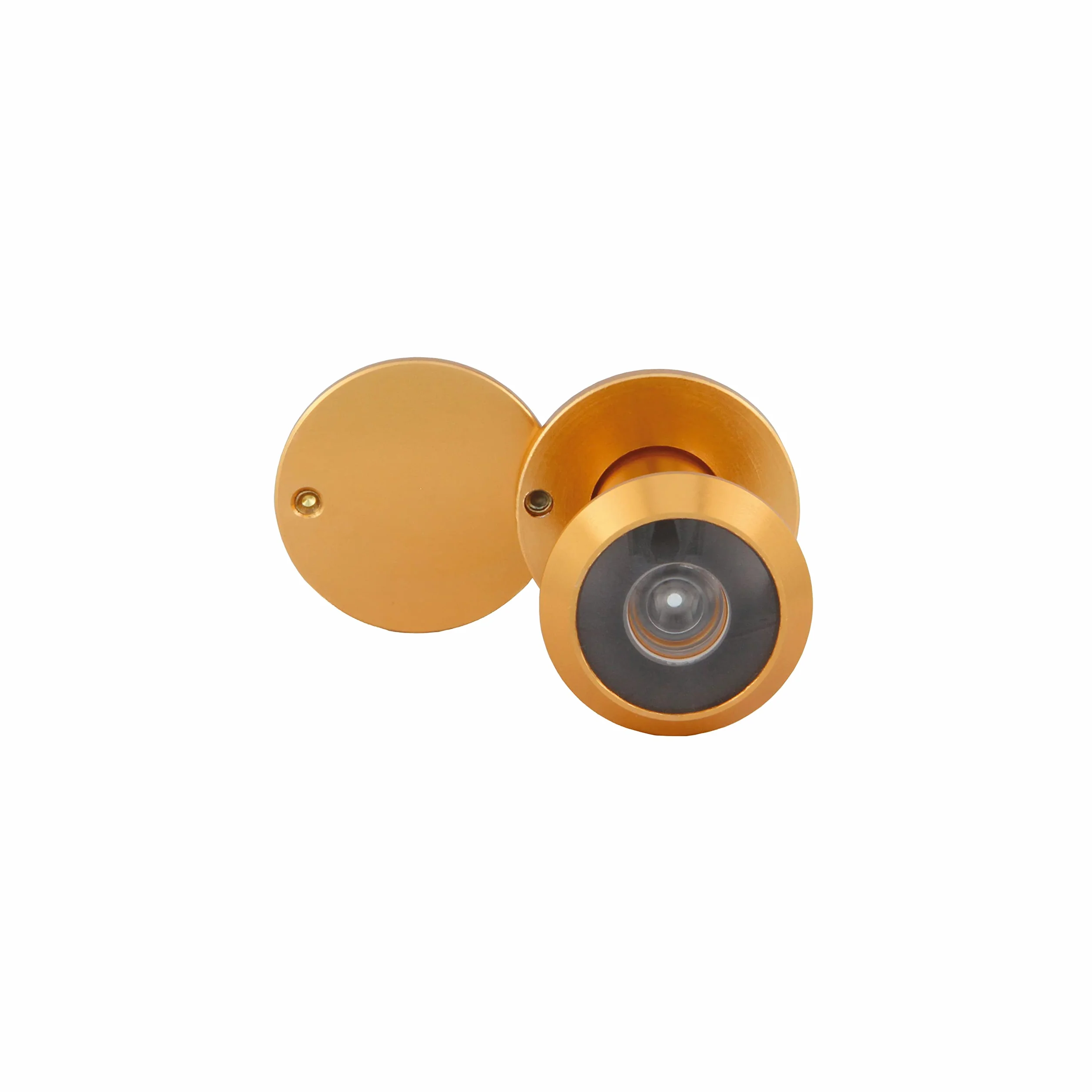 Amig - Lusterko do drzwi - Super kątowe soczewki - Łatwa instalacja - Grubość drzwi: 35-60 mm - Średnica: 14 mm - Wykończenie: złoto