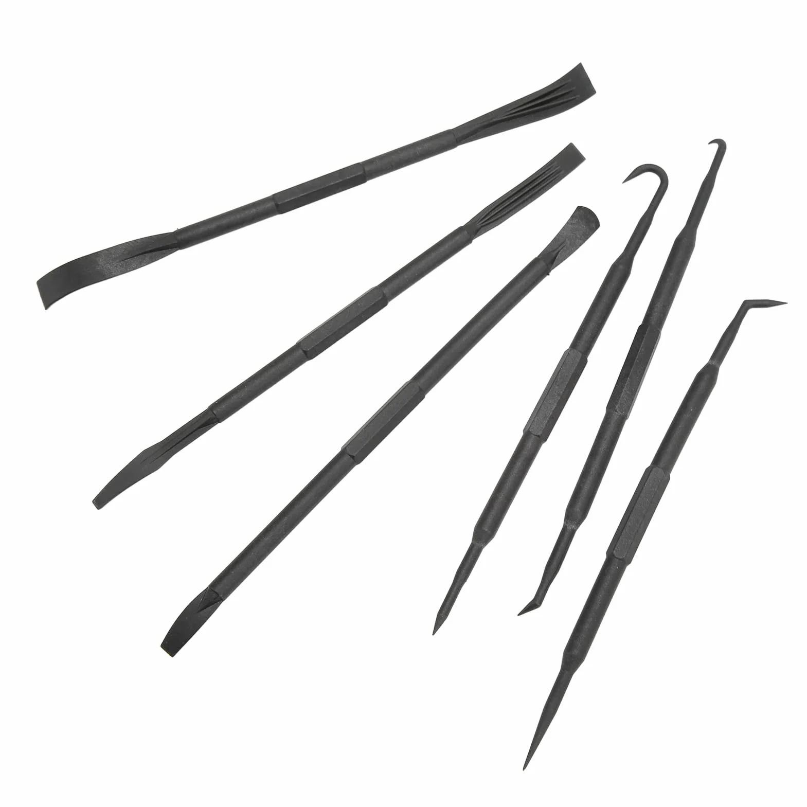 Zestaw 6 szt. Non-Marring Pick and Pry Bar ABS, Długi Wąski Uchwyt, Narzędzia do Zaczepiania Krzyżyk