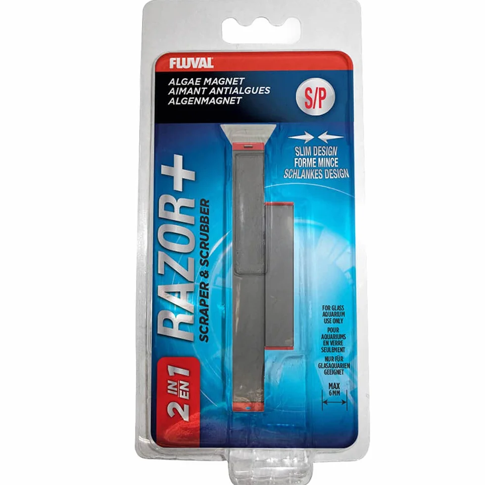 Fluval Razor środek do czyszczenia magnesów z algami, z ostrzem, mały, czarny/czerwony