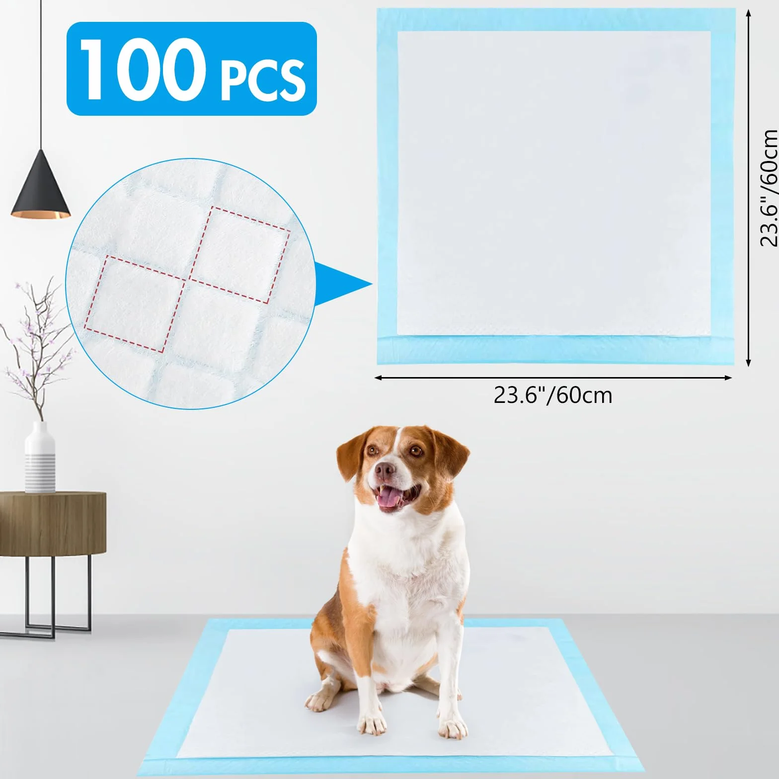 Maty dla Psów 100 sztuk 60x60 cm Grubszy