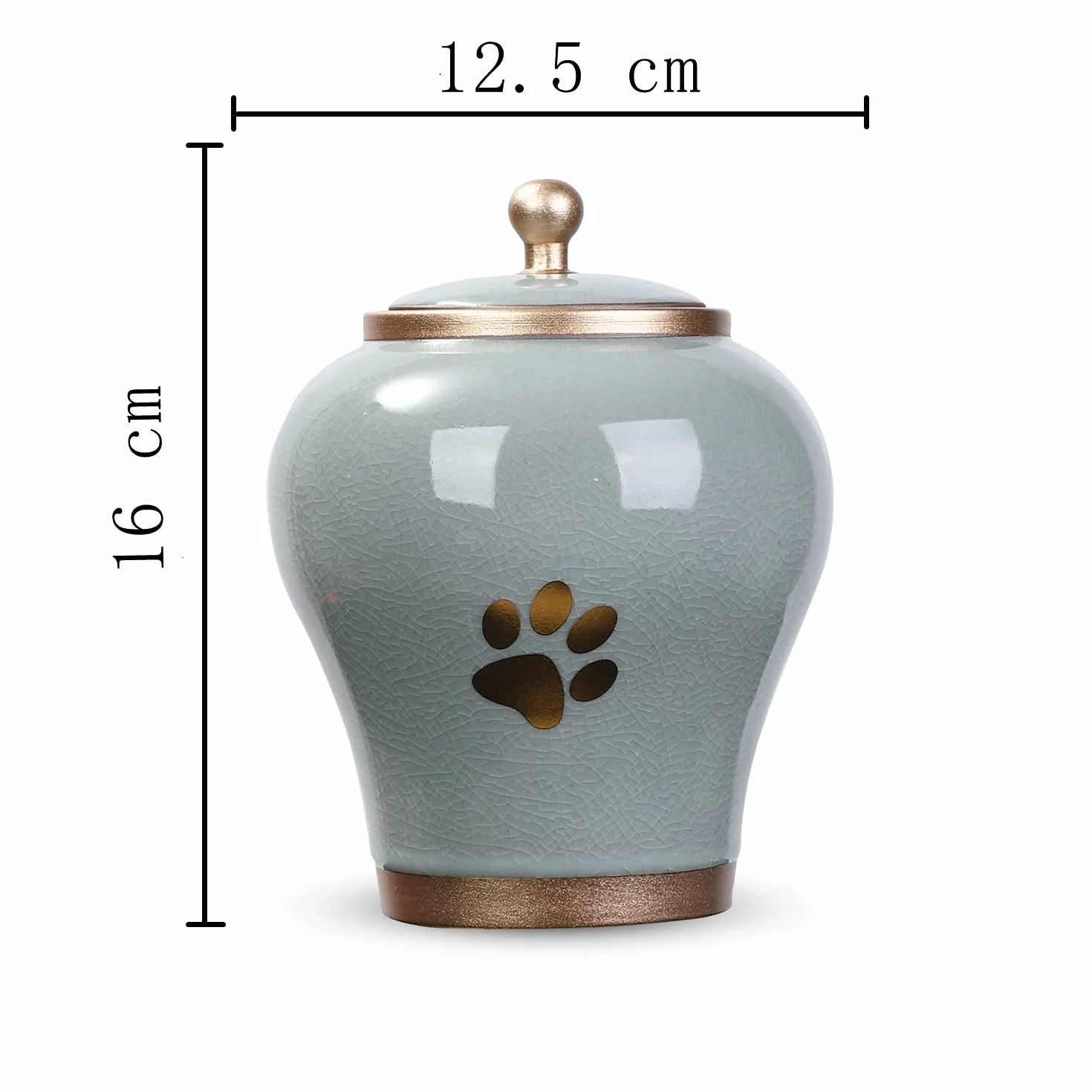 Handicrafts urny dla zwierząt domowych, 16 cm, wysokiej jakości urny dla psów i kotów, odpowiedni rozmiar na popiół do 900 cm3