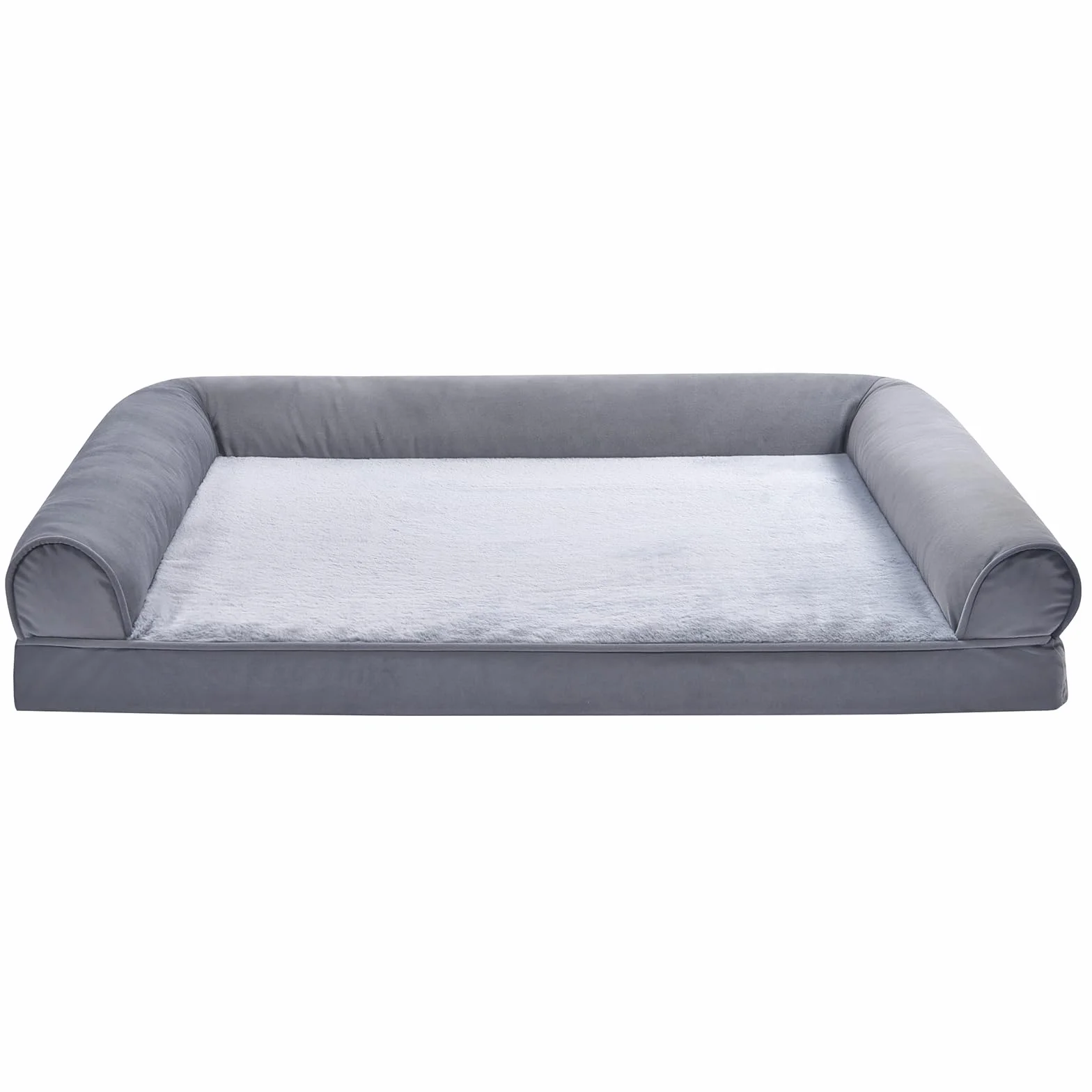 Amazon Basics Kanapa dla Psów i Innych Zwierząt Domowych ze Zdejmowanym Pokrowcem, Szara, 112 cm נ89 cm נ20 cm (dł. × szer. × wys.)