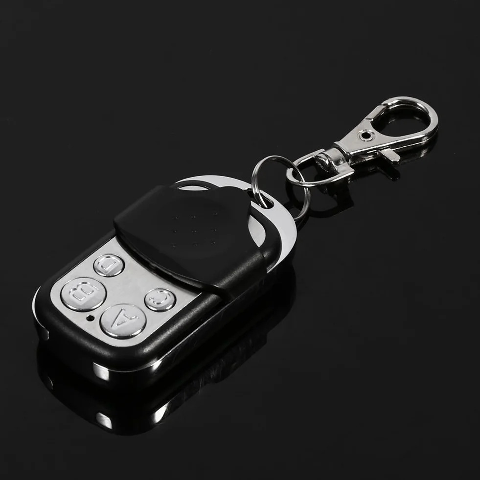 Wireless Remote Control Key Fob 433MHz 4-Channel Garage Door Opener Gate Blind Remote Duplicator for Alarm Systems