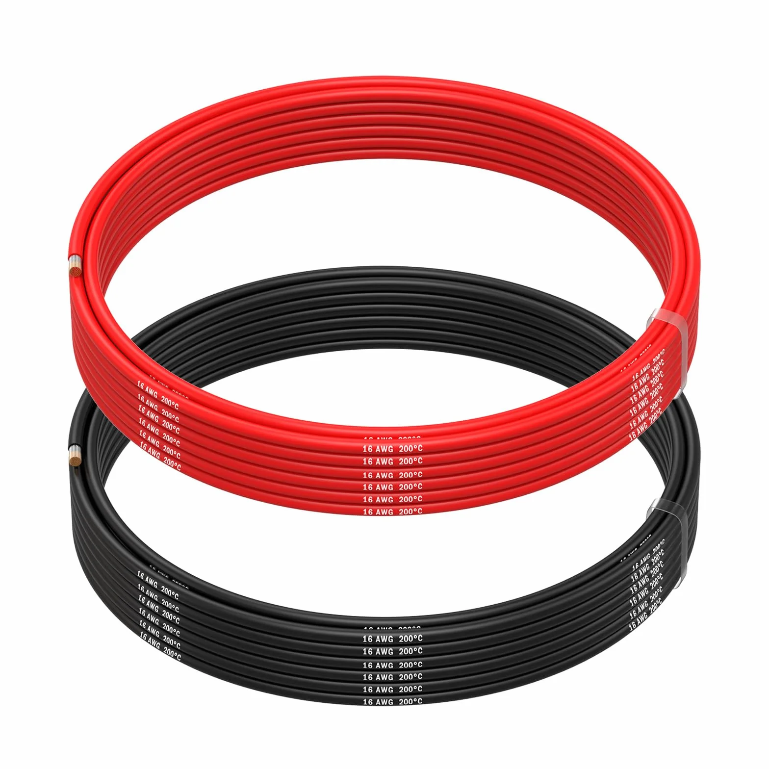MMOBIEL 16 AWG Elektryczny Przewód - 16 Gauge (1,31 mm²) Cyna Kabel Miedziany - 2 Oddzielne Przewody Czerwony i Czarny Każdy 5 m do RC, Drony, Drukarki 3D, Baterie, Przewody Głośnikowe, Paski Led