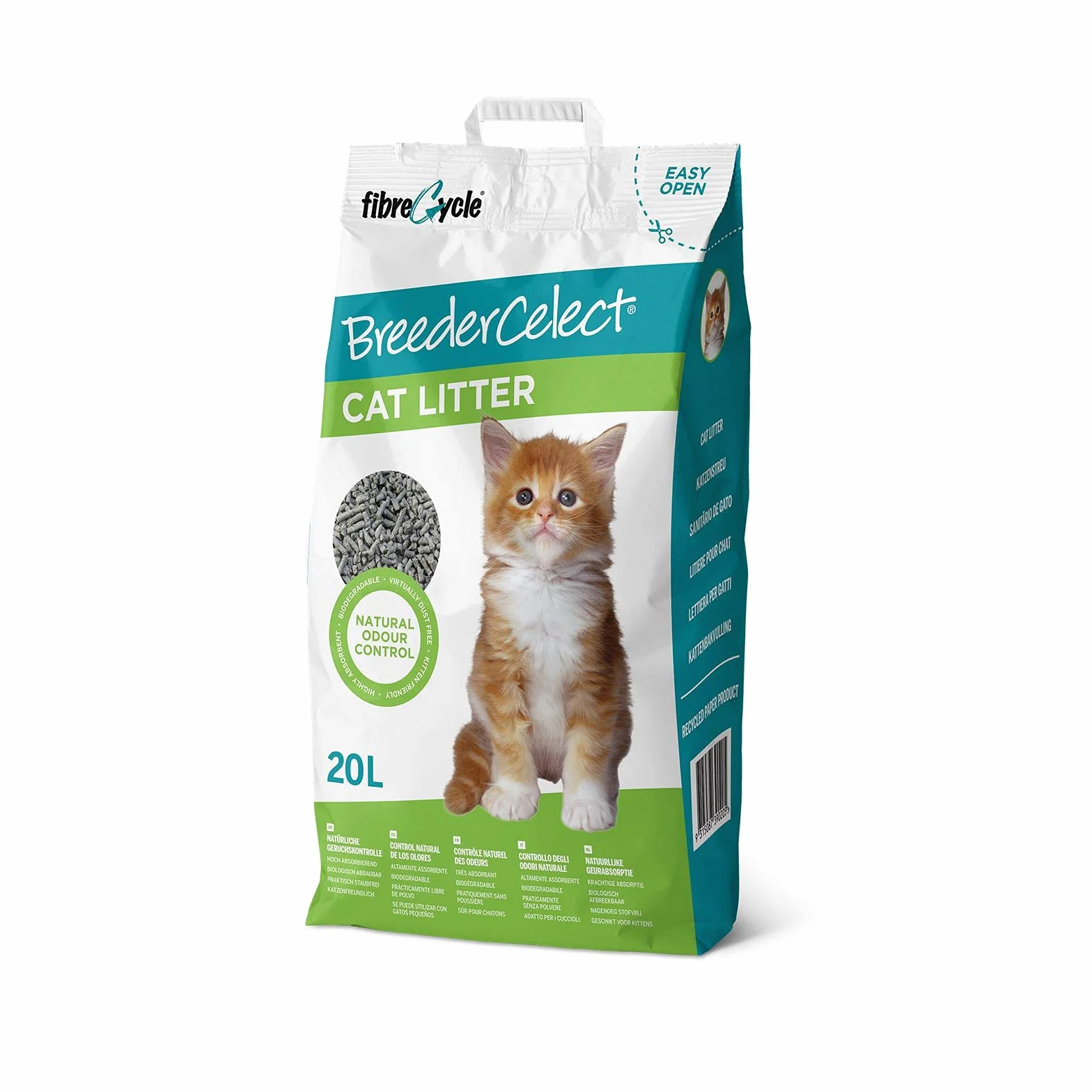 BreederCelect 99% żwirek z papieru z recyklingu, 20 l