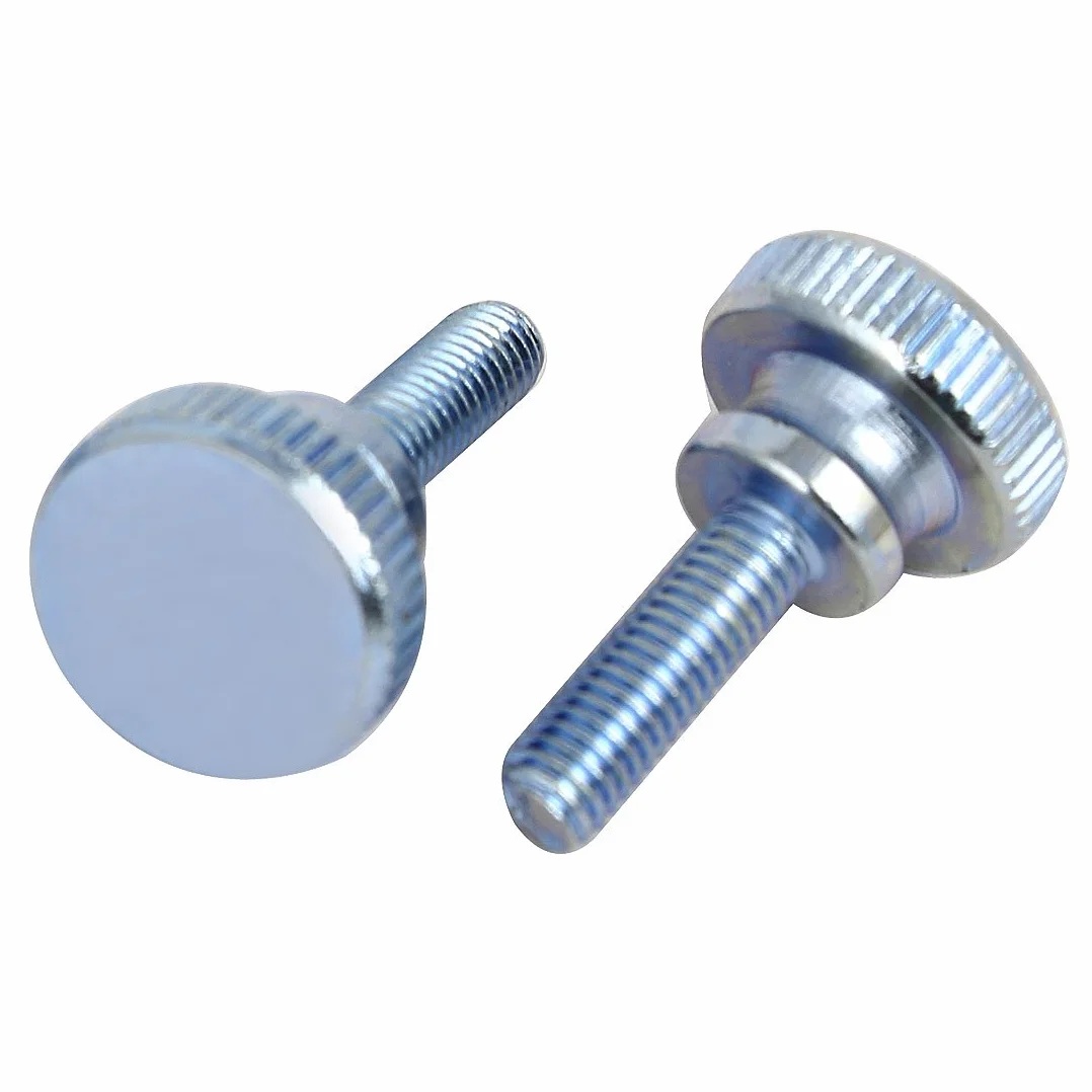 sourcingmap® M5 x 16 mm płaski radełkowany łeb w pełni gwintowany kciuk śruby mocujące 5 szt.