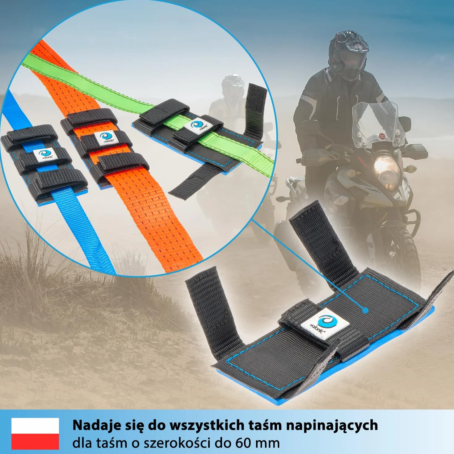 valonic KOALA - 4x ochraniacze krawędzi do paska mocującego - poduszka neoprenowa, zestaw ochrony krawędzi z zapięciem na rzep - do SUP, kajaka - szerokość paska do 60 mm, torba do przechowywania
