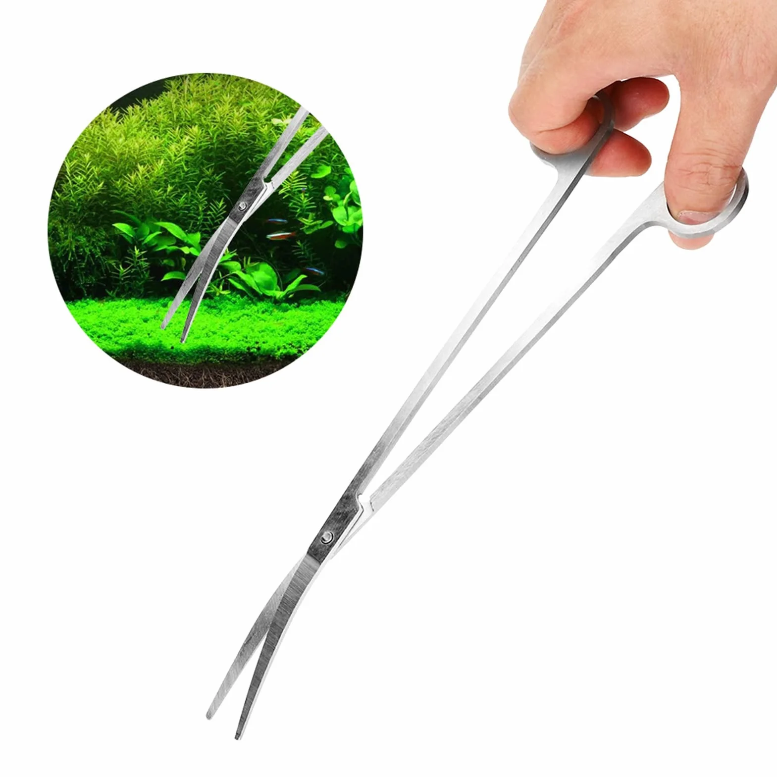 Zestaw NarzęDzi do Akwarium Aquascape, 6 w 1 Anti RośLina Wodna NarzęDzie do Aquascaping Pinceta ze Stali Nierdzewnej NożYczki ŁOpatka do Zbiornika Akwarium Zestawy Czystych