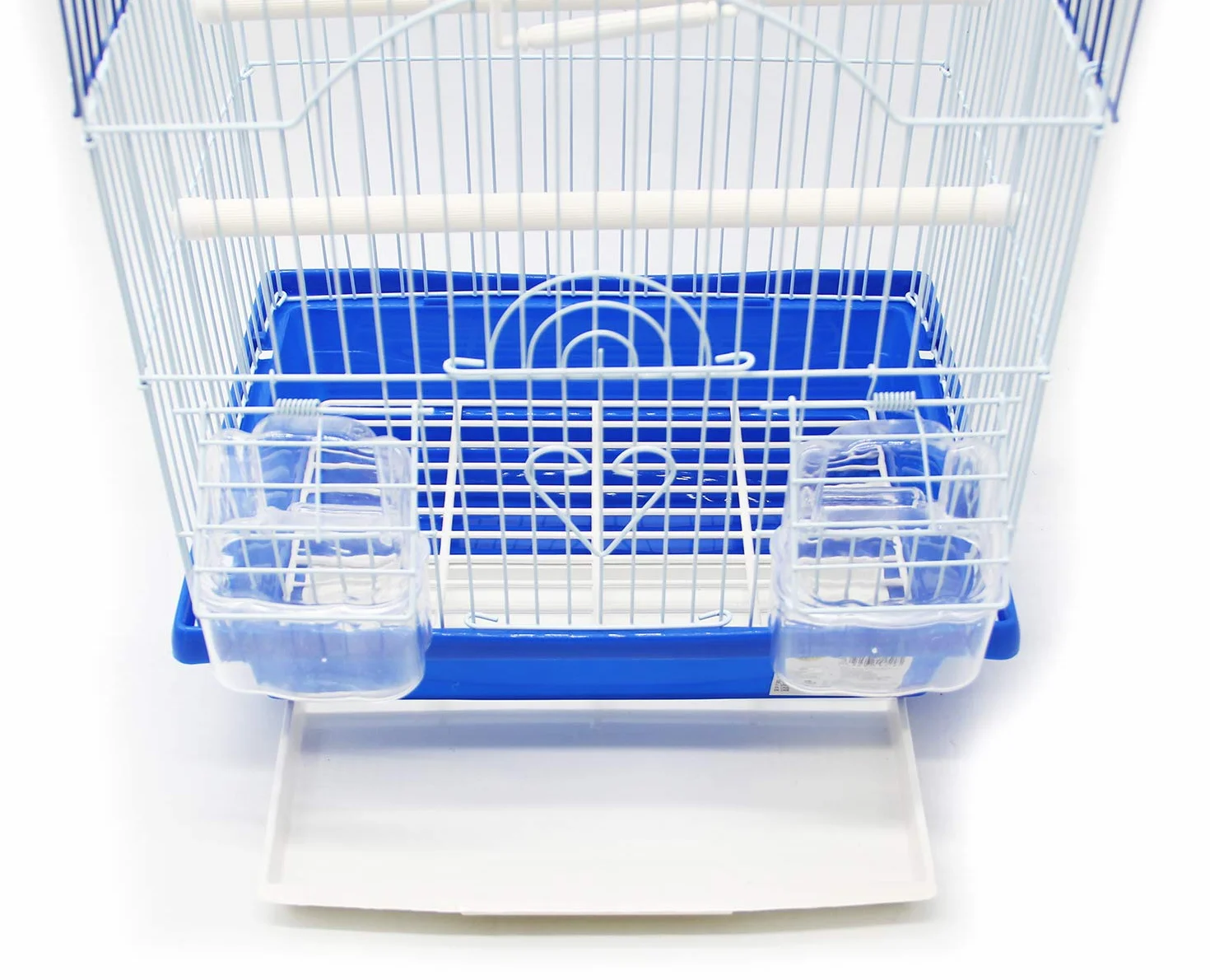 BPS BPS-1229 * 1 Metalowa klatka dla ptaków z karmnikiem, poidłem, drążkiem, misą, kolor wysyłany losowo, wymiary 30 cm x 23 cm x 39 cm