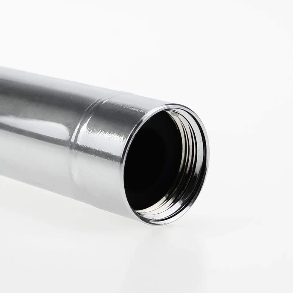22,5 cm rura przedłużająca do prysznica ze stali nierdzewnej chromowana okrągła rura prysznicowa ręczna prosta głowica prysznicowa do łazienki przedłużacz przedłużający do akcesoriów