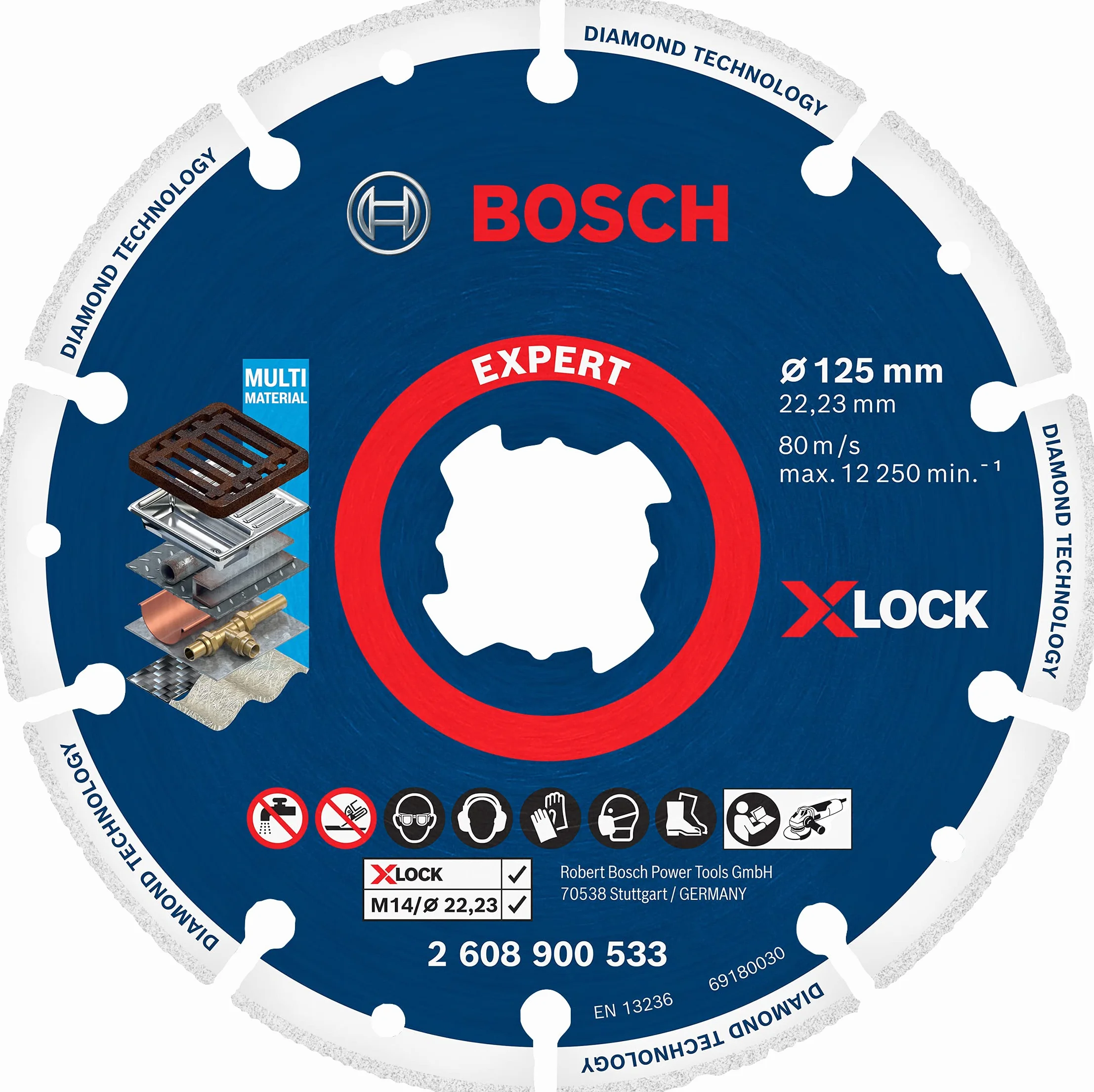 Bosch Diamentowo-metalowa tarcza szlifierska 125x22,23 mm z systemem X-LOCK