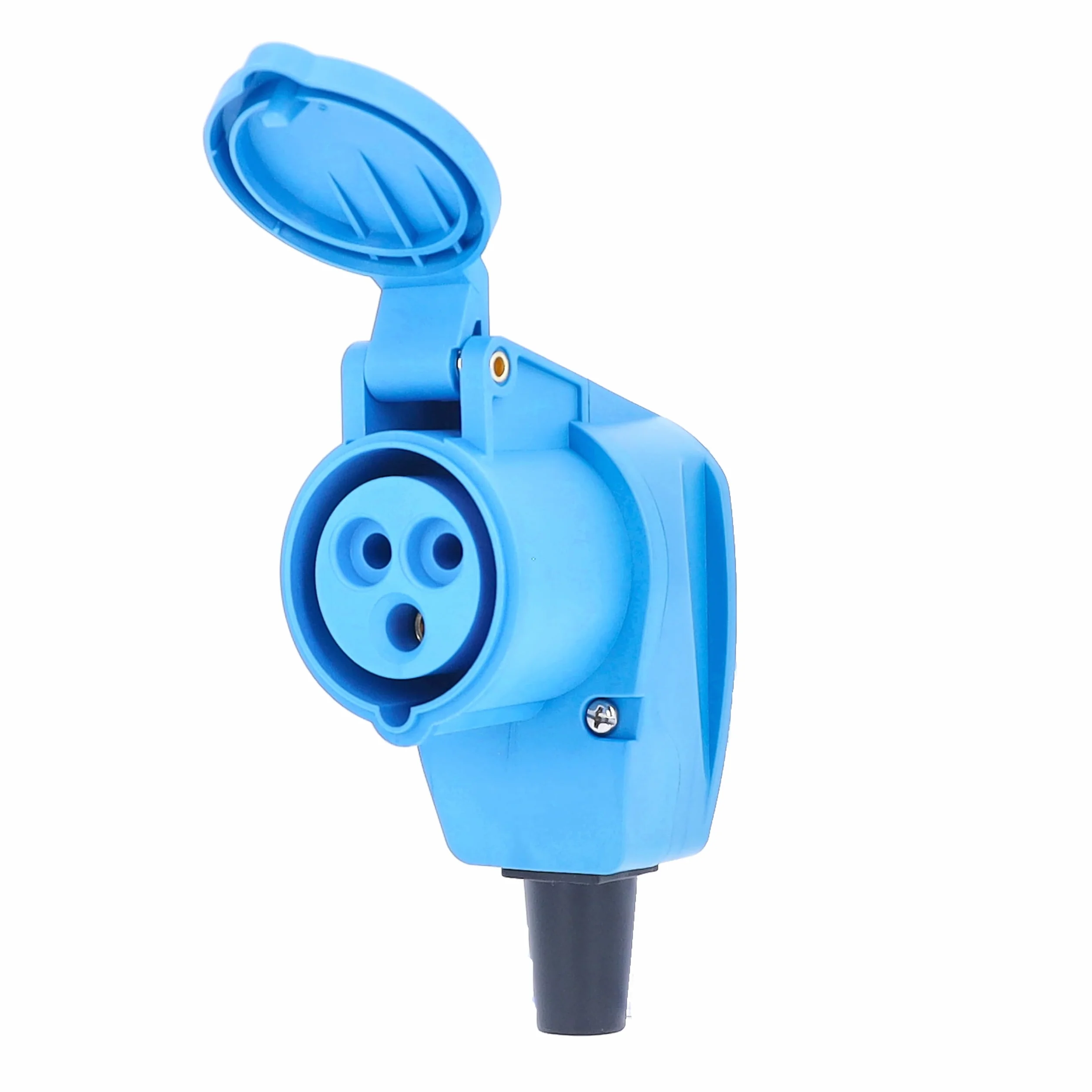 as - Schwabe 60475 CEE Zaczep Karawany Kątowy, IP44, 230V/16A, Niebieska