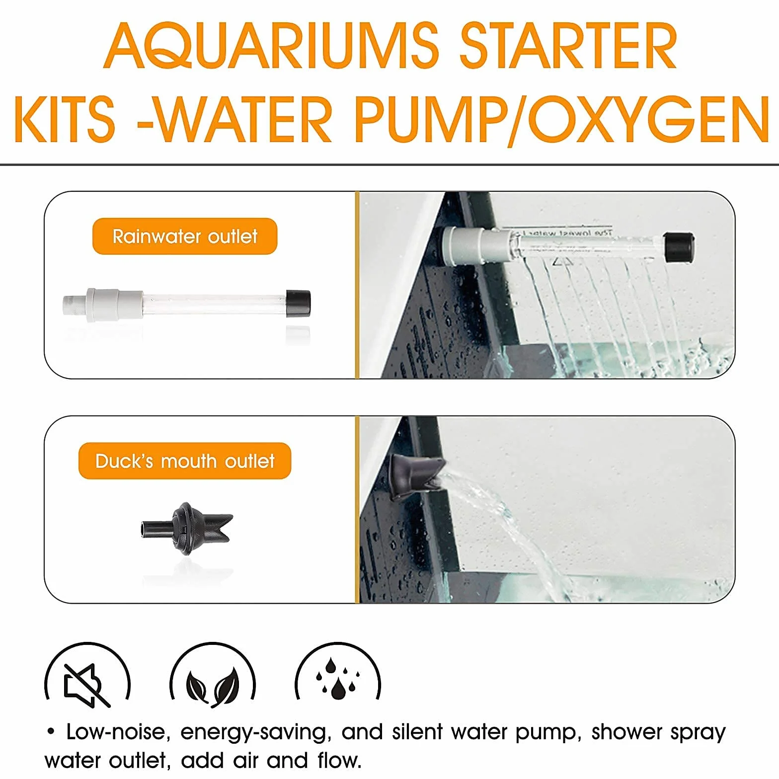 hygger Zestaw szklanych akwariów LED Fish Tank19 litrów, akwarium panoramiczne, zakrzywiona przednia szyba z ukrytym filtrem, oświetlenie LED (3 tryby kolorów do wyboru)