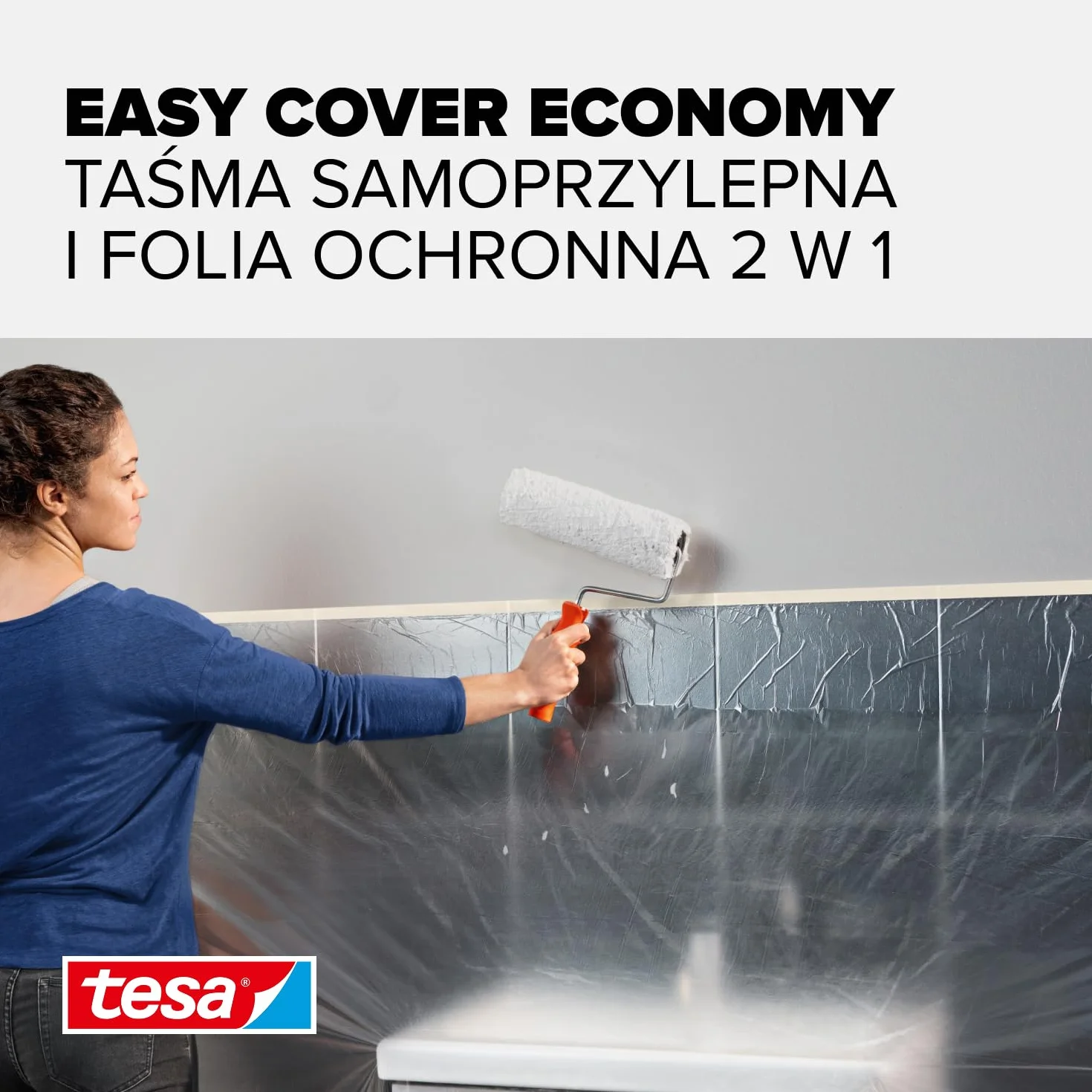 tesa Easy Cover UNIVERSAL folia malarska 2w1 17m x 2,60m