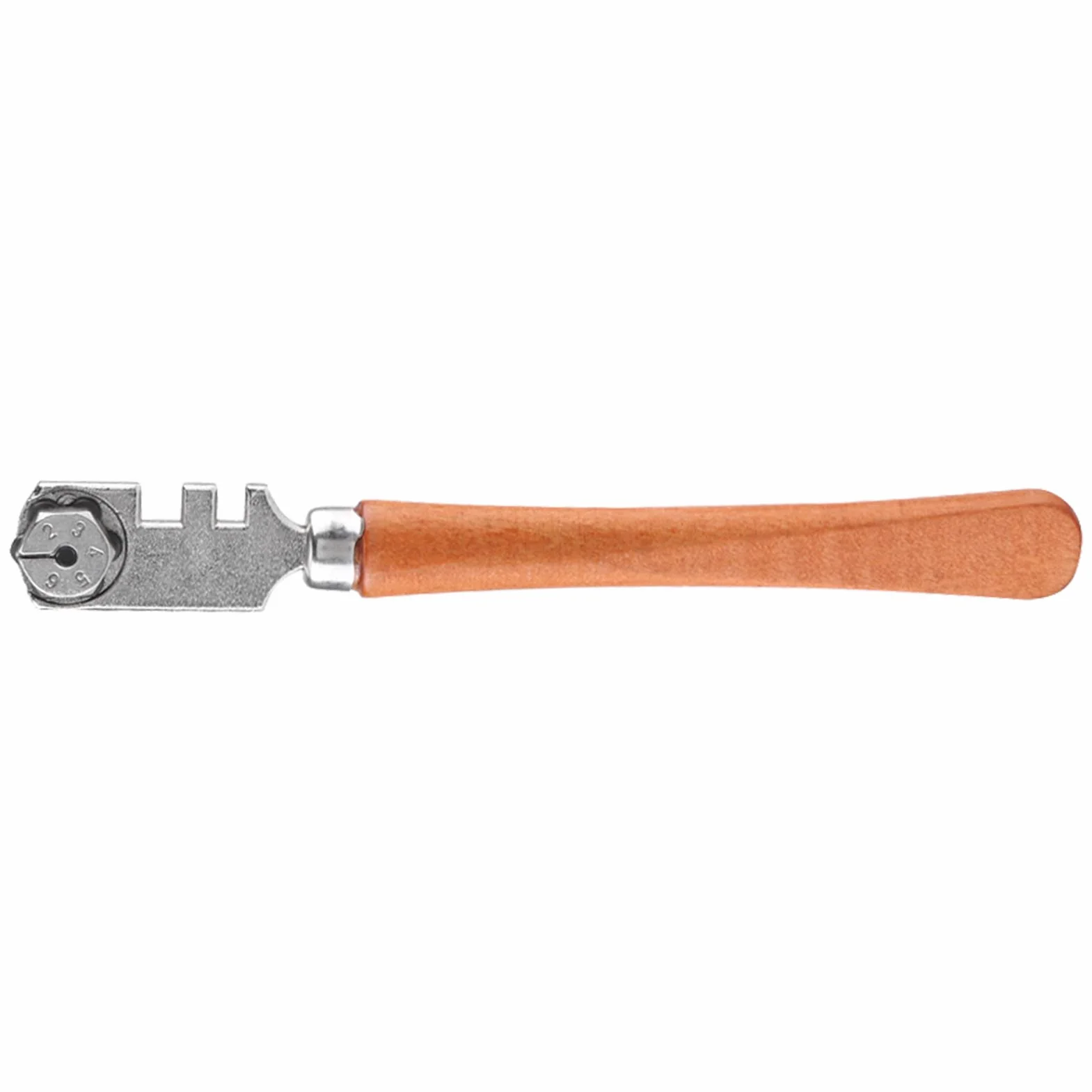 130MM Nóż do Szkła Profesjonalny Sześciokołowy Zestaw do Cięcia Ręcznego Narzędzie do Cięcia Rzemiosła z Drewnianym Uchwytem do Cięcia Płytek Szklanych i Ceramiki