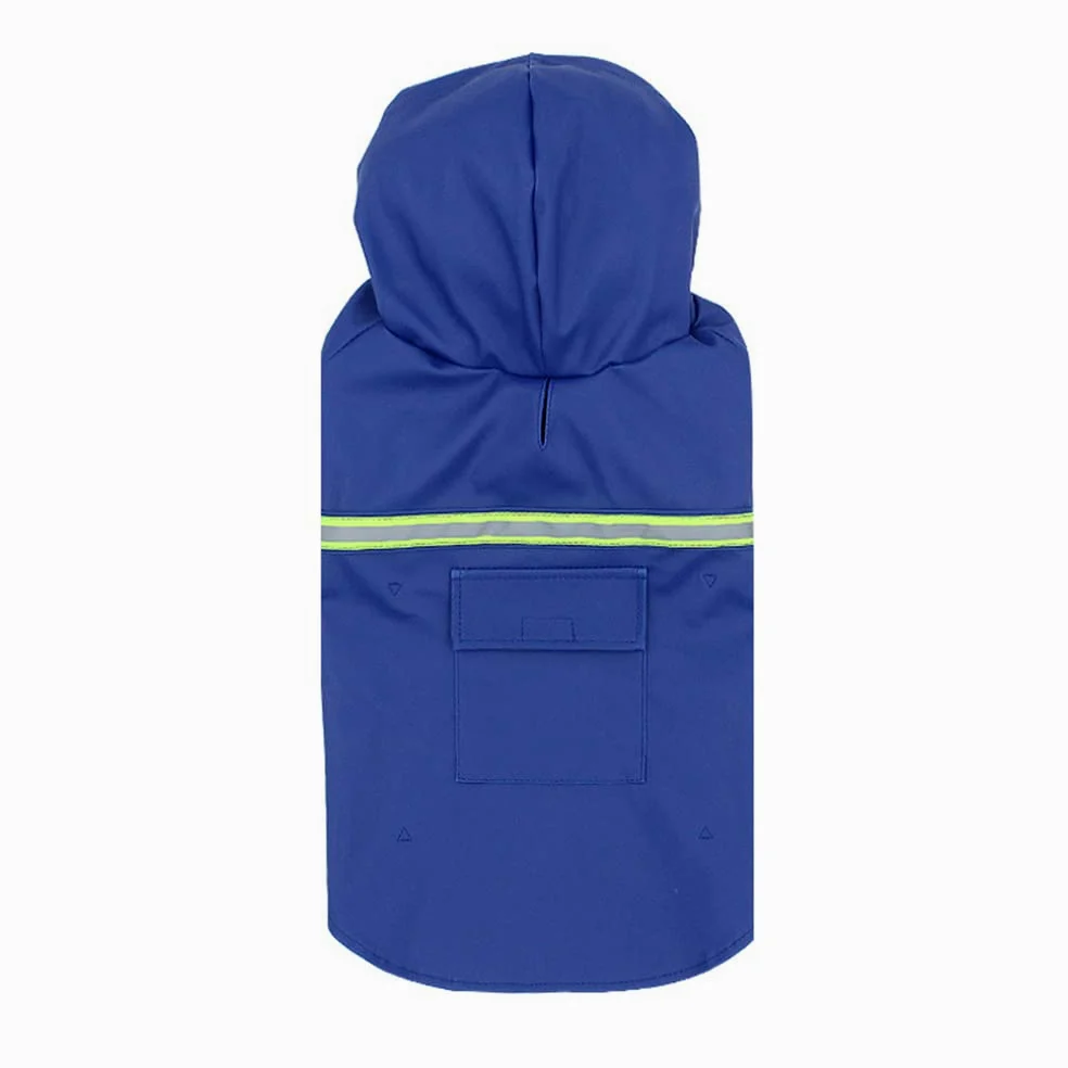 płaszcz przeciwdeszczowy dla psa, Płaszcz przeciwdeszczowy dla zwierząt Ubrania psów Wodoodporny kostium dużego psa Golden Outdoor Pet Supplies(Blue,XXL)