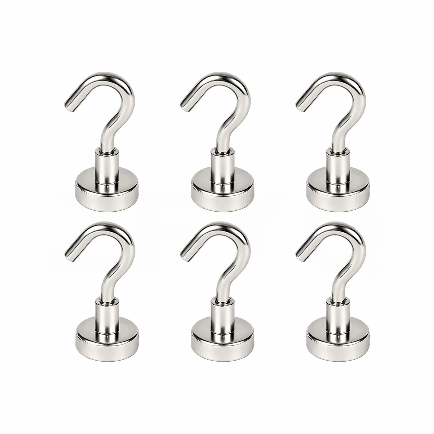 Haczyki magnetyczne, magnesy 16 MM z haczykiem, 9 kg 20 funtów magnesy Ultra mocne haki, ściana do przechowywania akcesoriów kuchennych, 6 sztuk