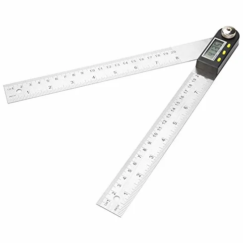 Kątomierz cyfrowy, 0-390 mm kątomierz cyfrowy 360° z wyświetlaczem LCD