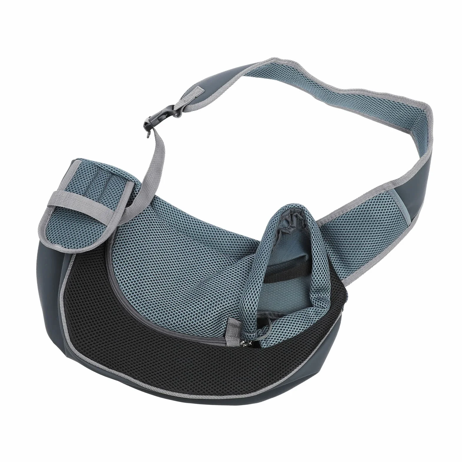 Pet Sling Torba Transportowa, Pet Sling Oddychająca Siatka Przenośna Pojedyncza Torba na ramię Nosidełko dla Psa do Podróży na Zewnątrz (Czarny)