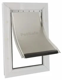 PetSafe Drzwi dla zwierząt z aluminium XL, Trwała Konstrukcja, Uszczelka Odporna na Warunki Atmosferyczne