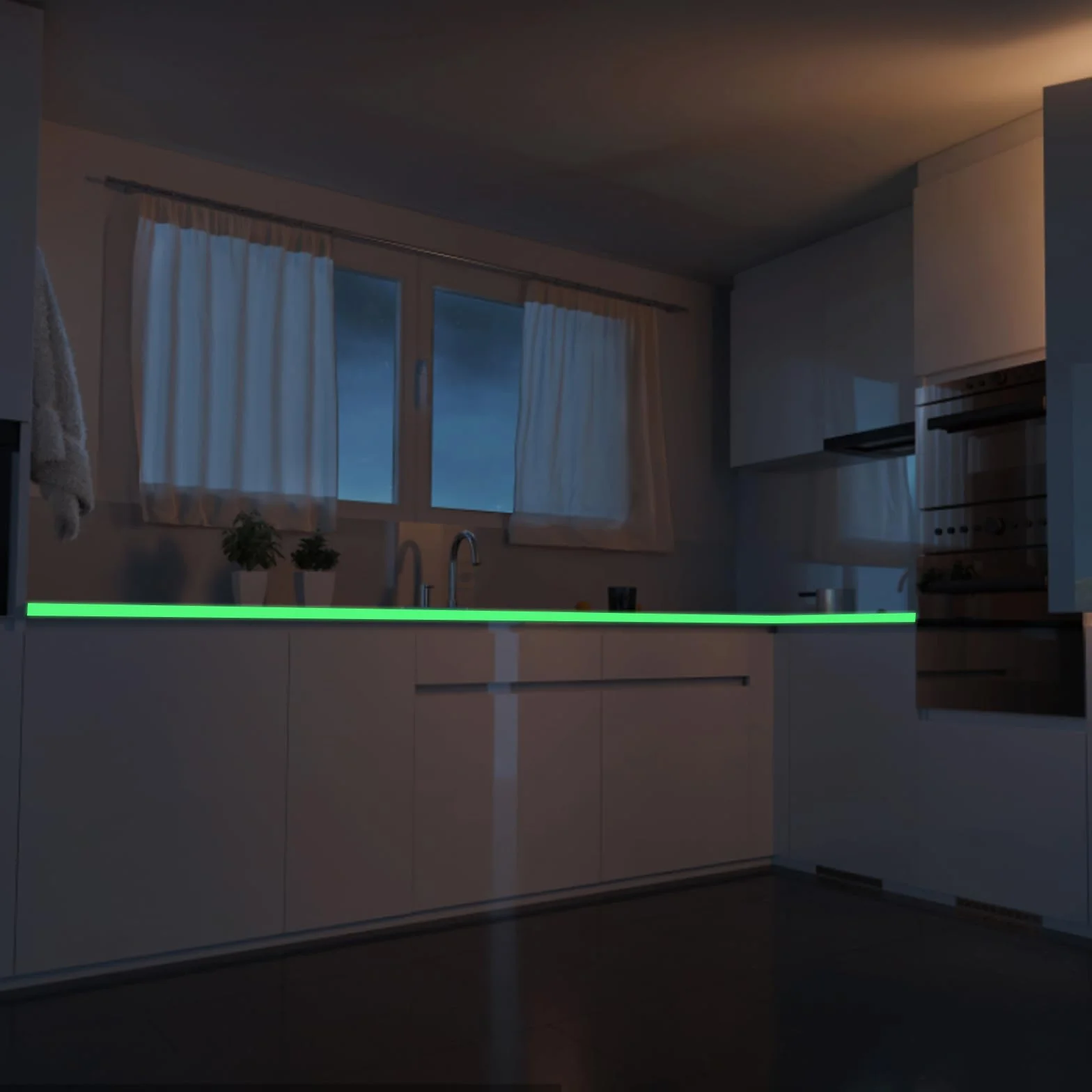 Taśma klejąca fluorescencyjna 10 m wodoodporna samoprzylepna