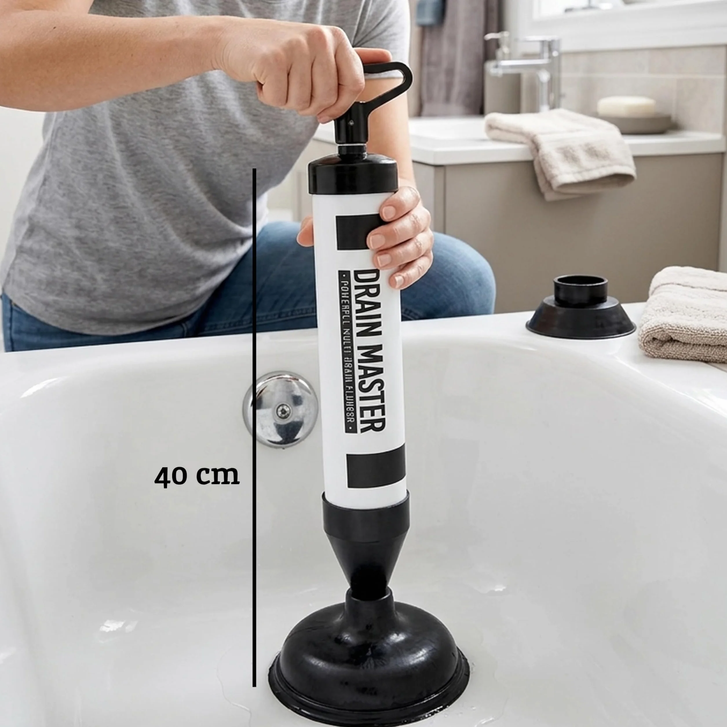 Premier Housewares Multi Plunger Sink Master Sink Plug Toaleta Unblocker Tłok Sitko do zlewu 40 x 6 x 6 cm