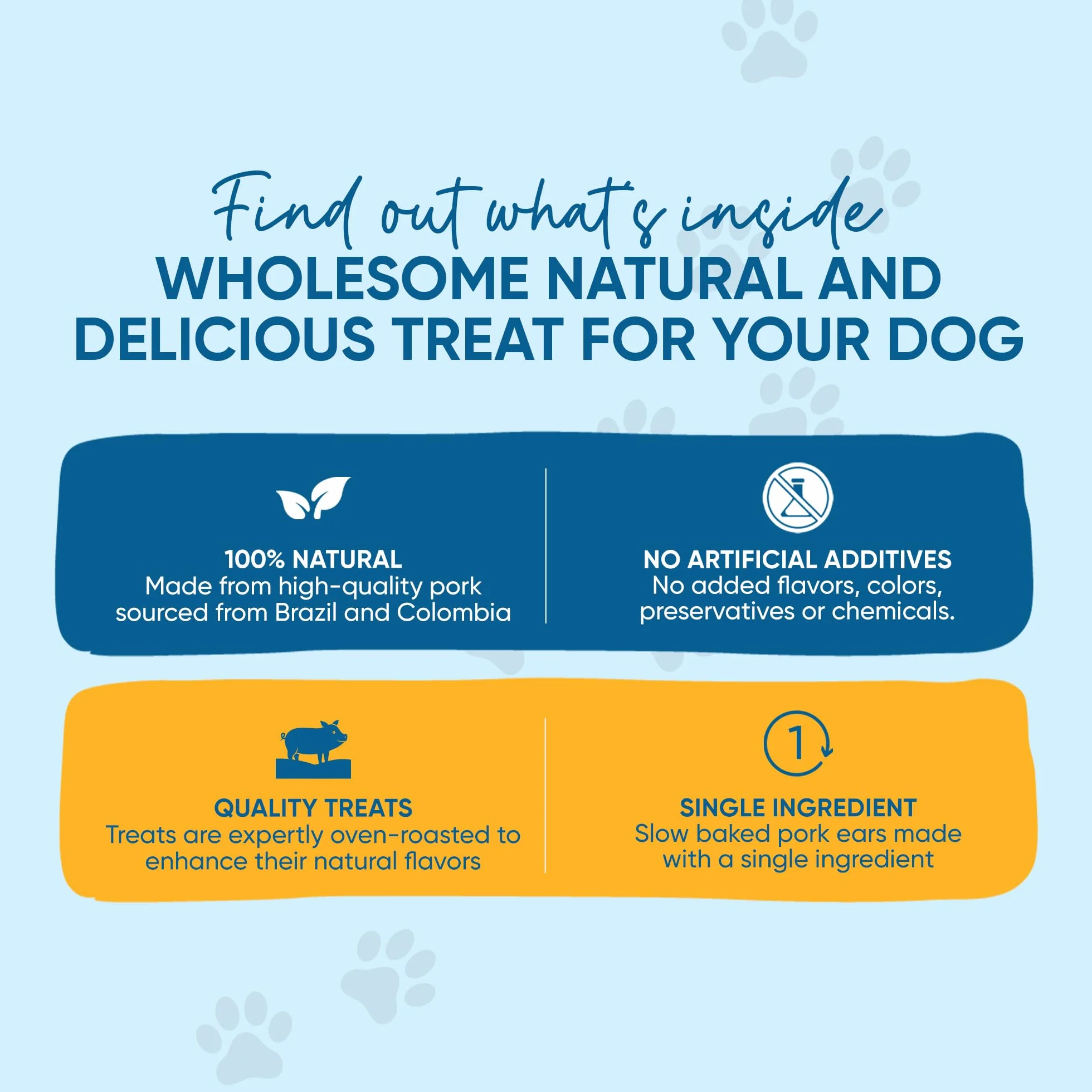Whole Pig Ear Dog Chews (100 sztuk)