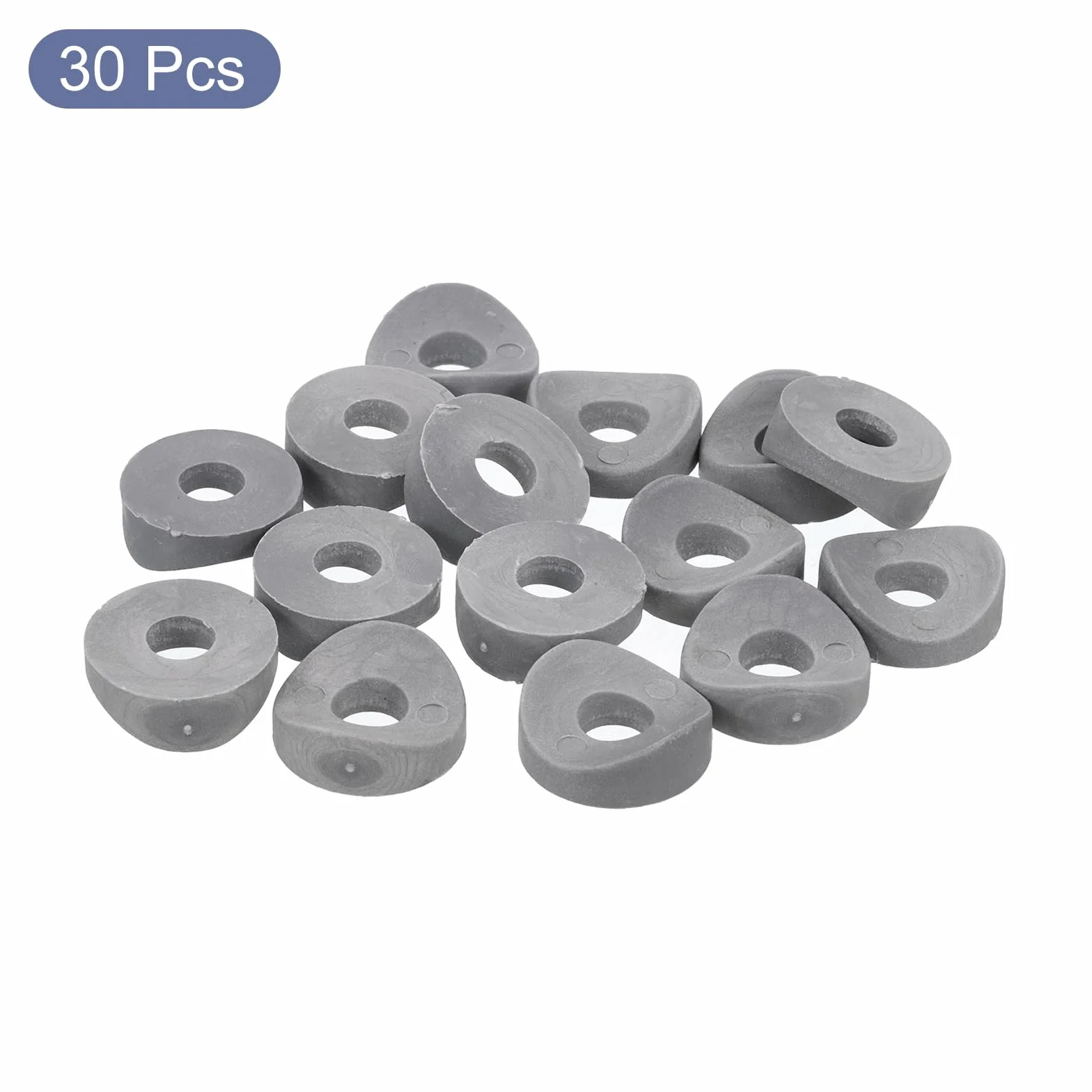 QUARKZMAN 30 sztuk okrągłych podkładek z tworzywa sztucznego, 8 mm x 25 mm x 5 mm szare podkładki dystansowe wklęsłe podkładki dystansowe urządzenie mocujące okrągła rura
