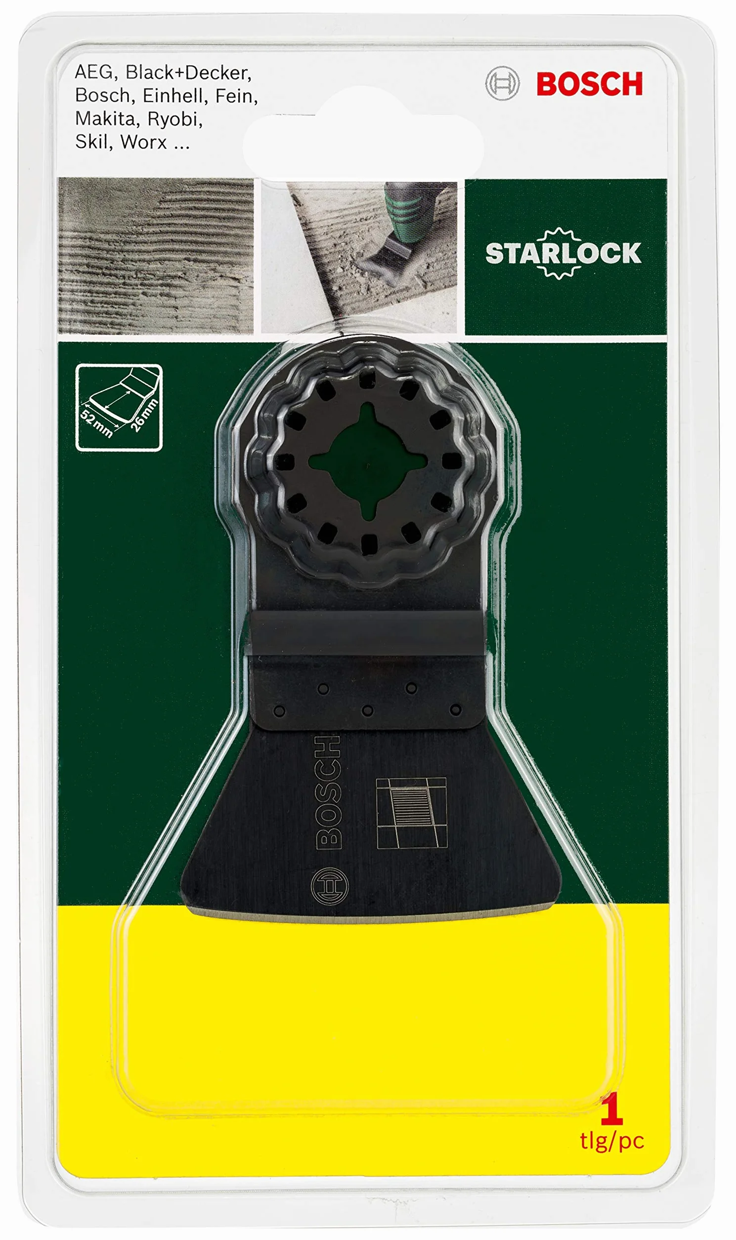 Bosch Accessories sztywny skrobak (do zaprawy i kleju do płytek, akcesoria do narzędzi wielofunkcyjnych Starlock)