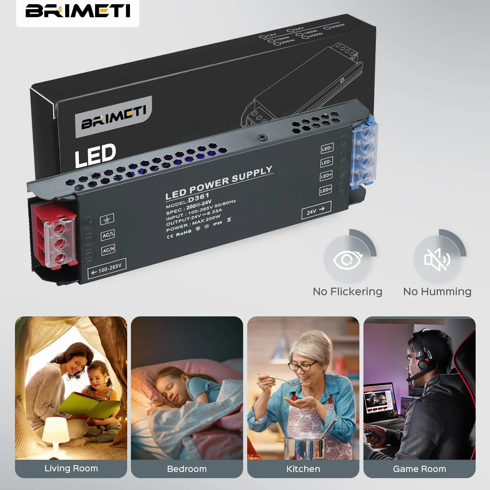 Transformator LED 24V 100W Zasilacza 4.16A Transformatora AC 220V do DC 24V LED Sterownik Stałego Napięcia Niskiego Niskonapięciowy Transformator Napięcie Niskie