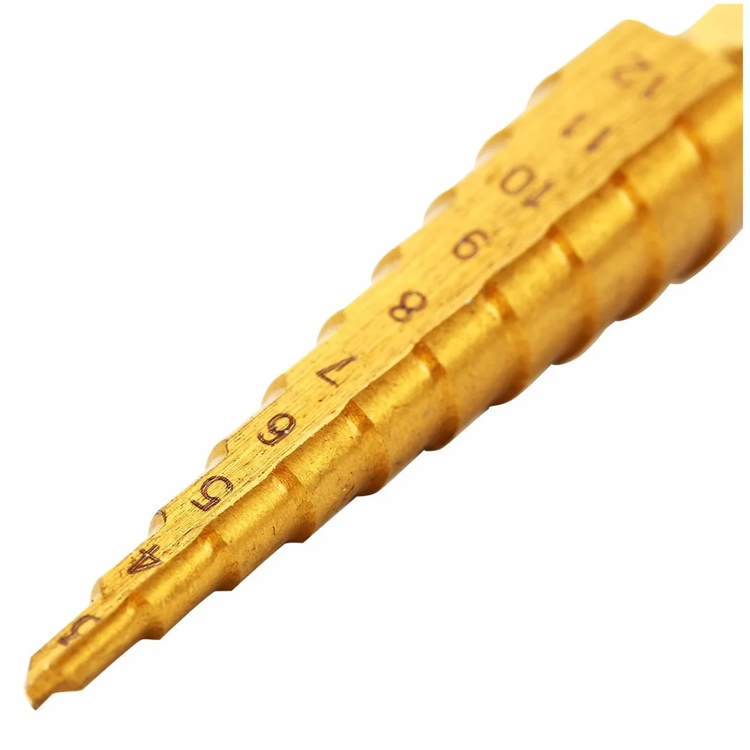 Wiertła schodowe z surowego metalu z tytanu otwory na wiertła Rozmiar 3-12Mm BI106