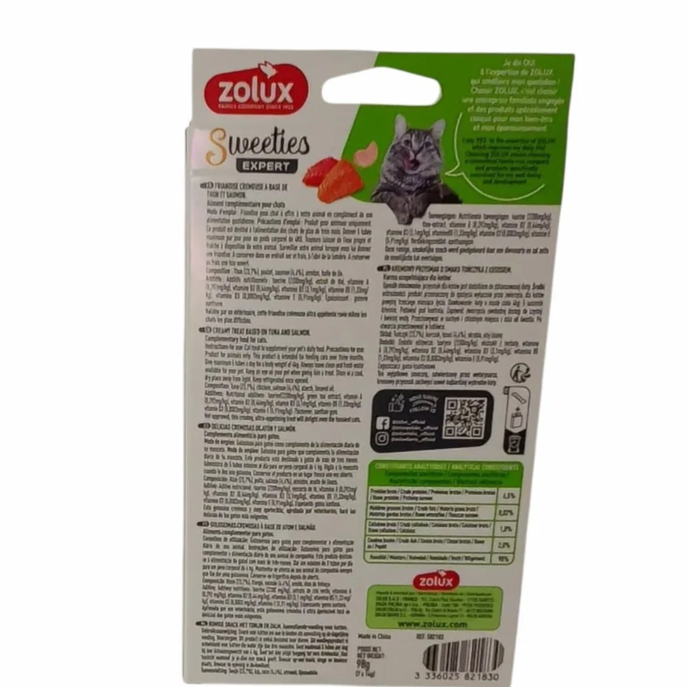 Zolux - Krem z tuńczyka i łososia 7 x 14 g sztyfty dla kota